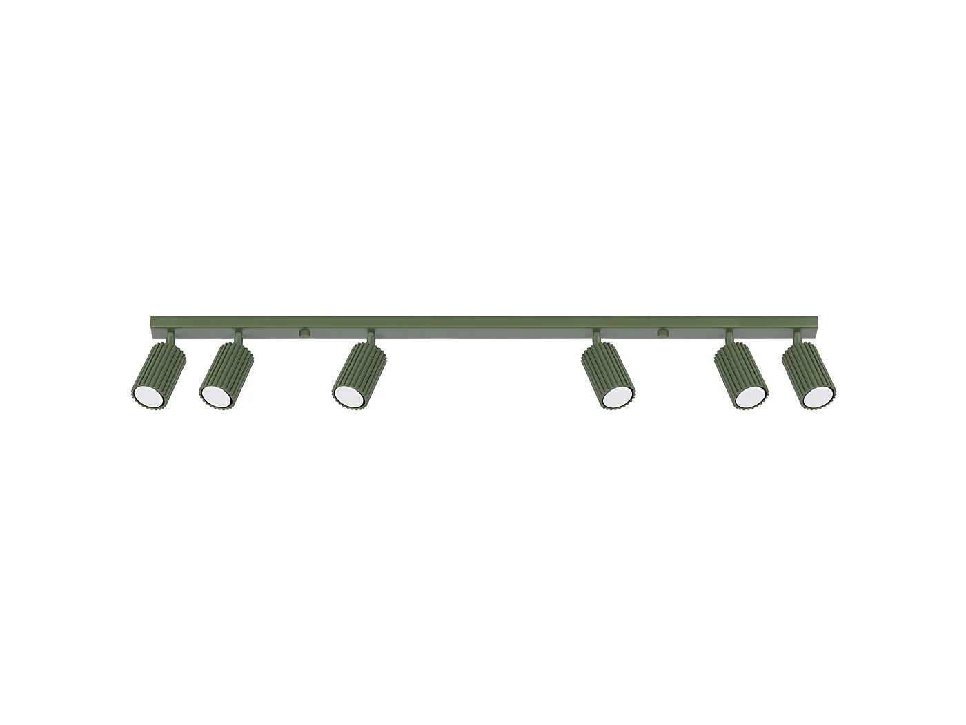 Plafondlamp KARBON minimalistisch van  - 6 lichtbronnen - L.117 x H.16,5 cm - olijfgroen