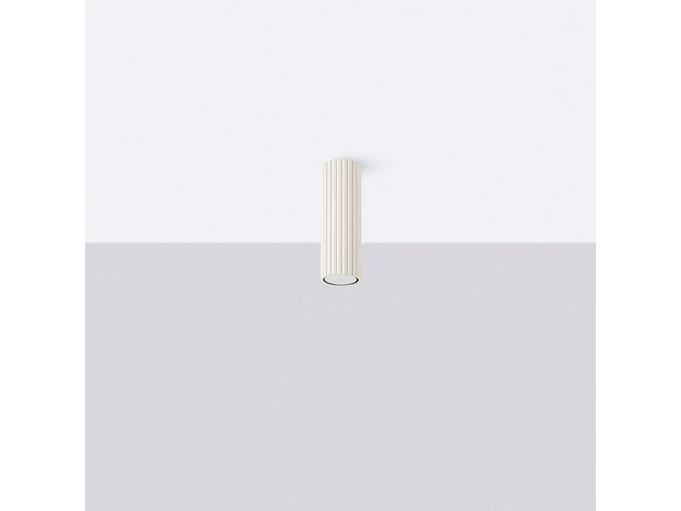 Luminária de teto KARBON minimalista, alumínio - 1 lichtbronnen - L.6.5 x H.20 cm - bege