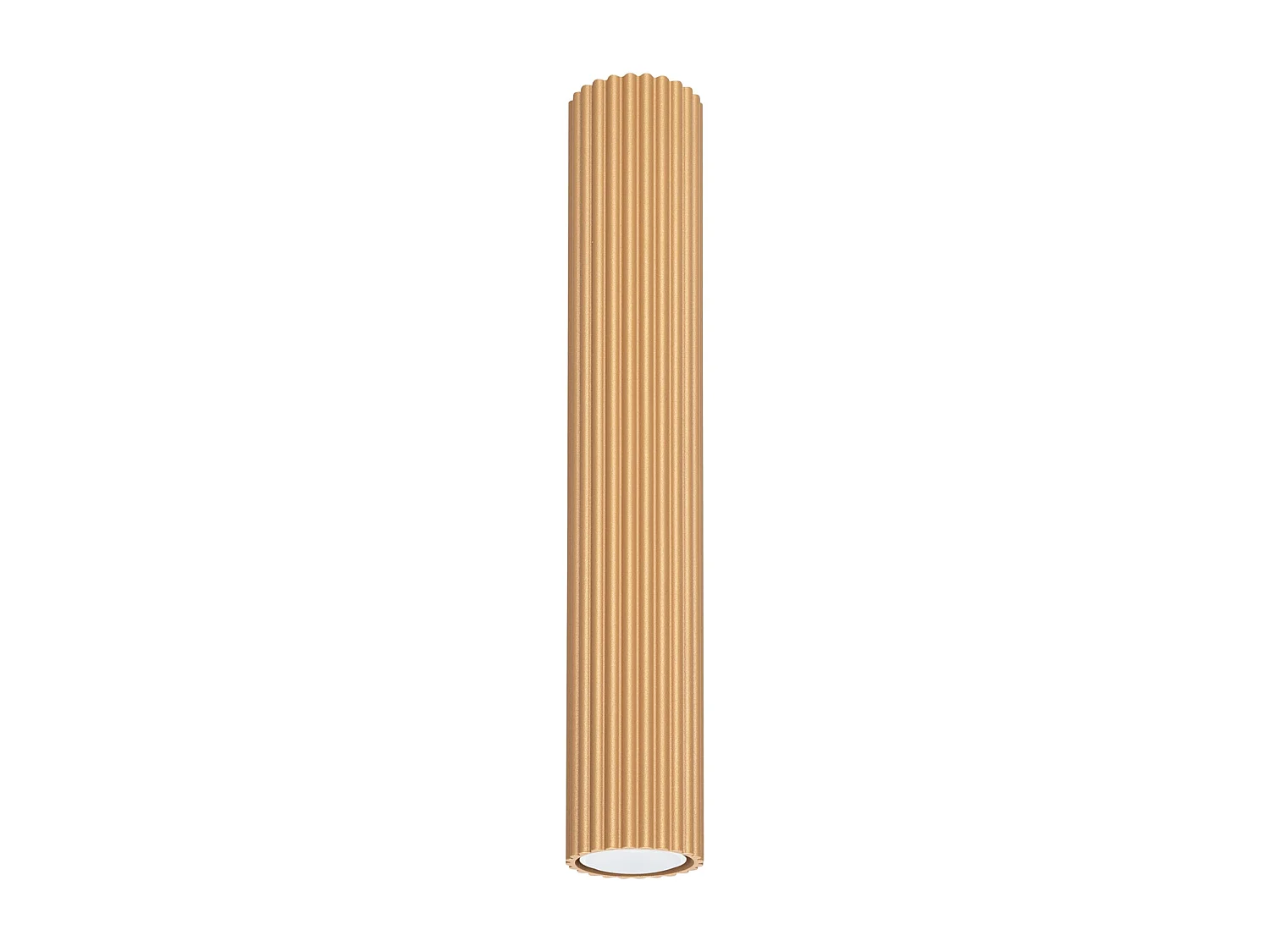 Lampada Da Soffitto Karbon Minimalista Di Alluminio - 1 Sorgenti Luminose - L.6,5 X A.40 Cm - D'Oro