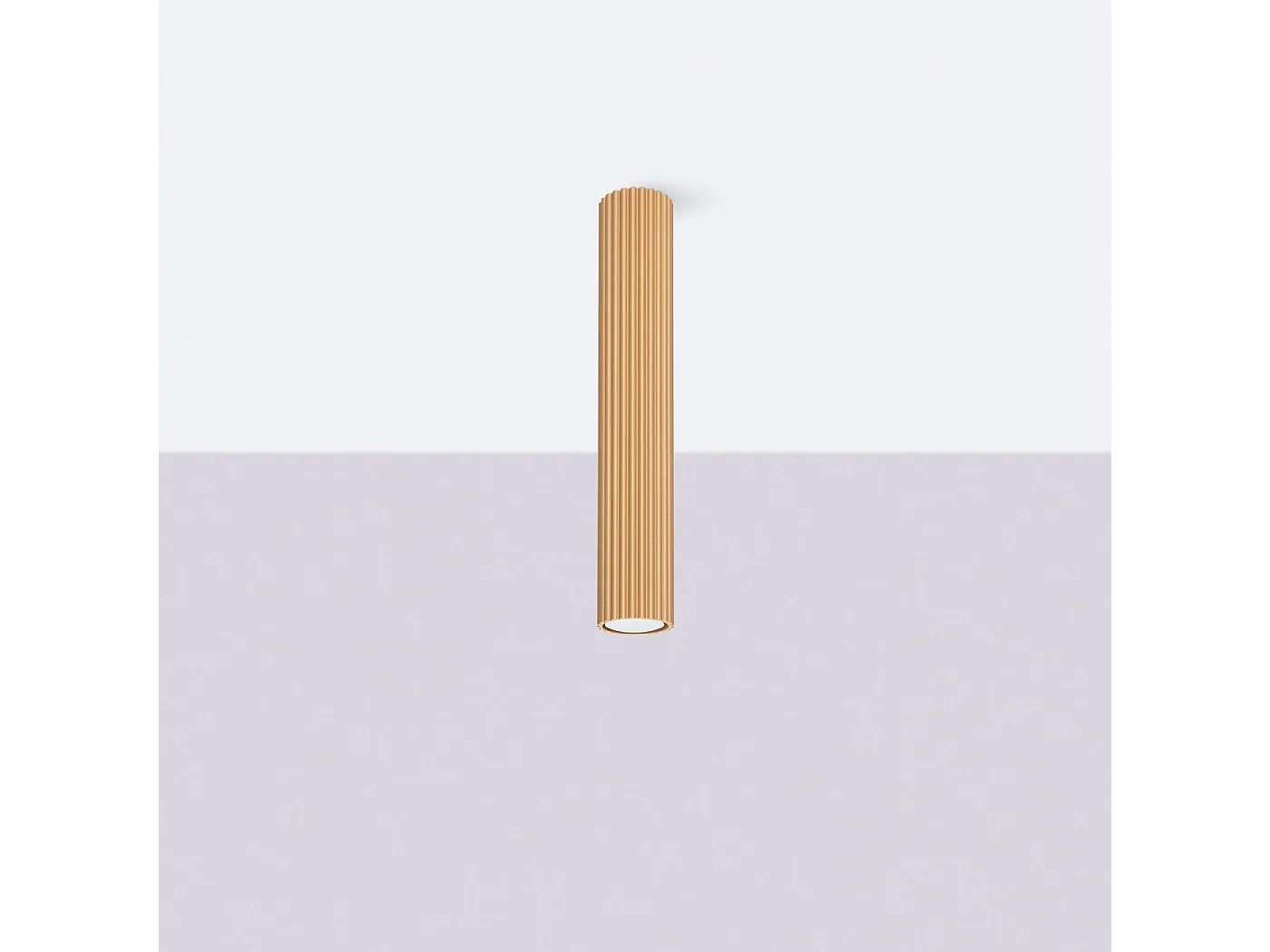 Lámpara de techo KARBON minimalista de aluminio - 1 fuentes luminosas - L.6,5 x A.40 cm - dorado