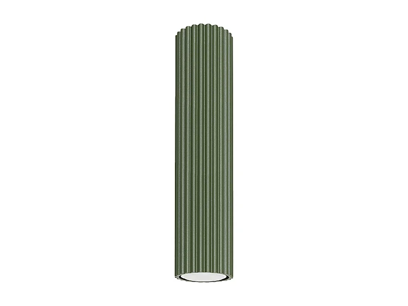 Plafonnier Karbon Minimaliste En Aluminium - 1 Sources Lumineuses - L.6,5 X H.30 Cm - Vert Olive