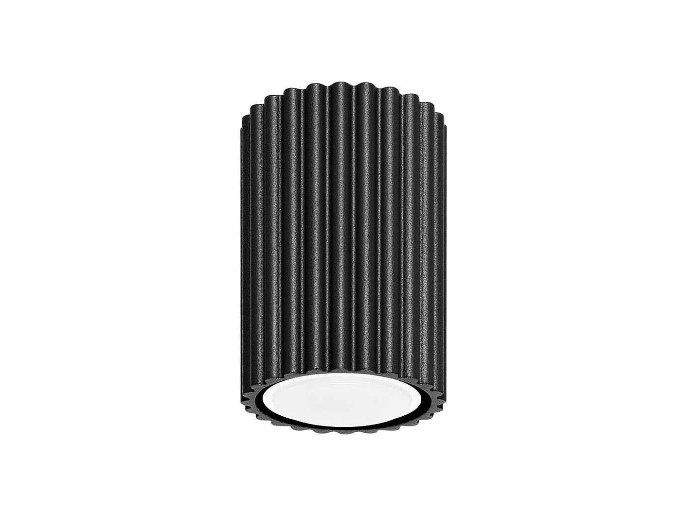 Plafonnier Karbon Minimaliste En Aluminium - 1 Sources Lumineuses - L.6,5 X H.10 Cm - Noir