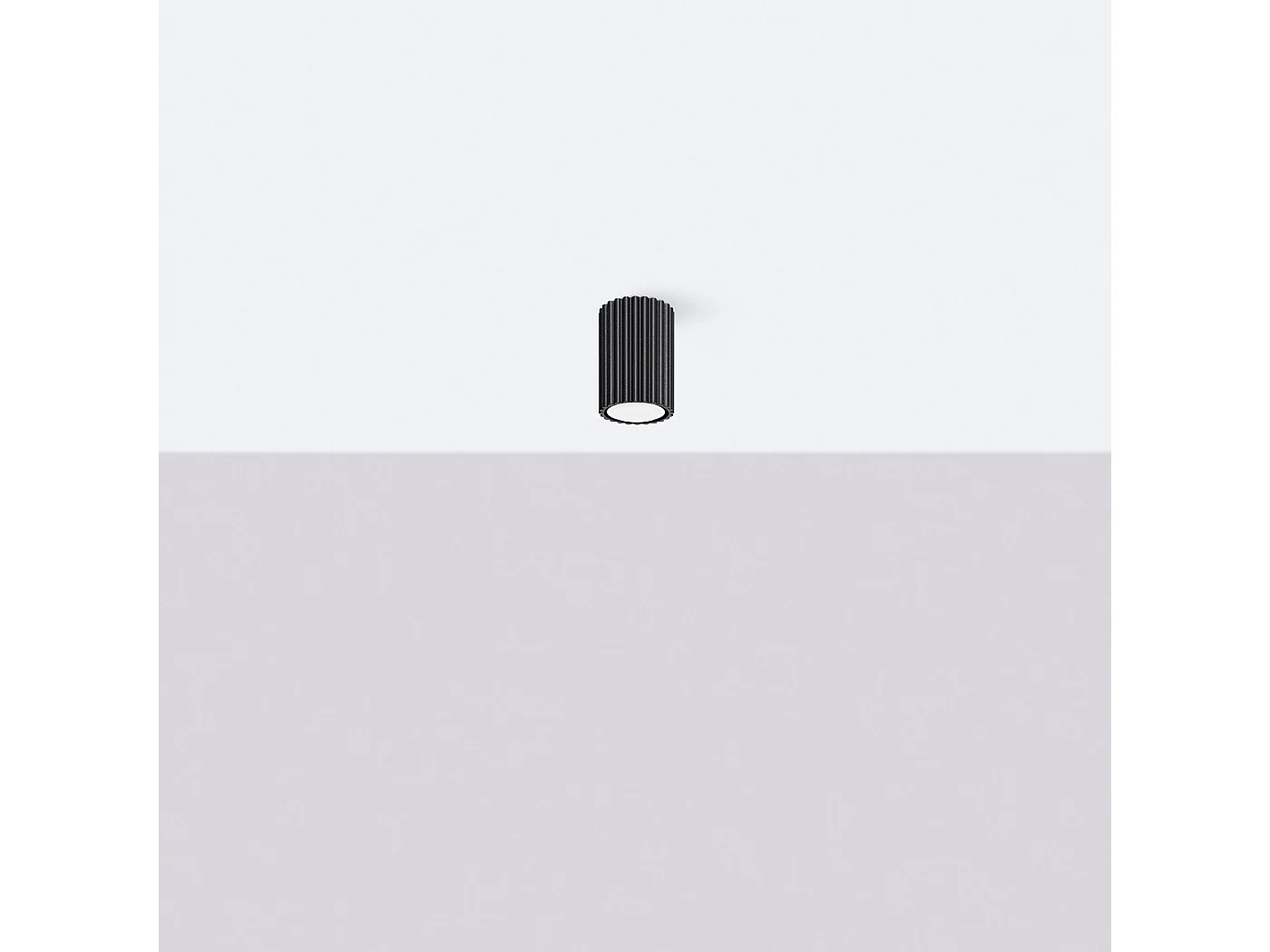Plafonnier Karbon Minimaliste En Aluminium - 1 Sources Lumineuses - L.6,5 X H.10 Cm - Noir