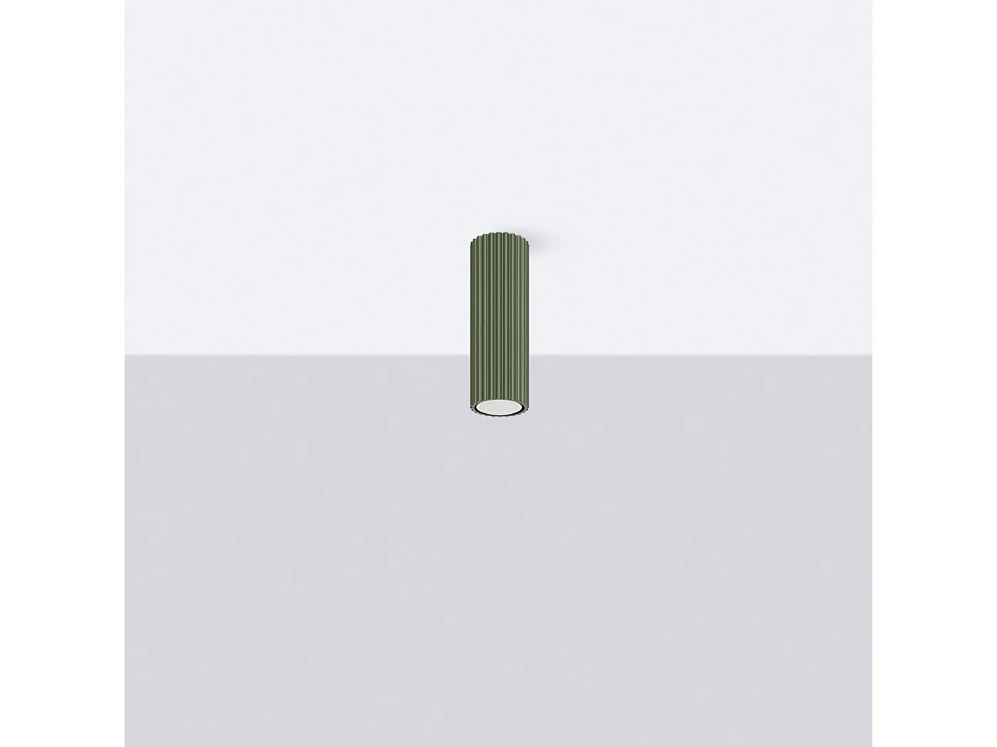 Luminária de teto KARBON minimalista, alumínio - 1 lichtbronnen - L.6.5 x H.20 cm - verde oliva