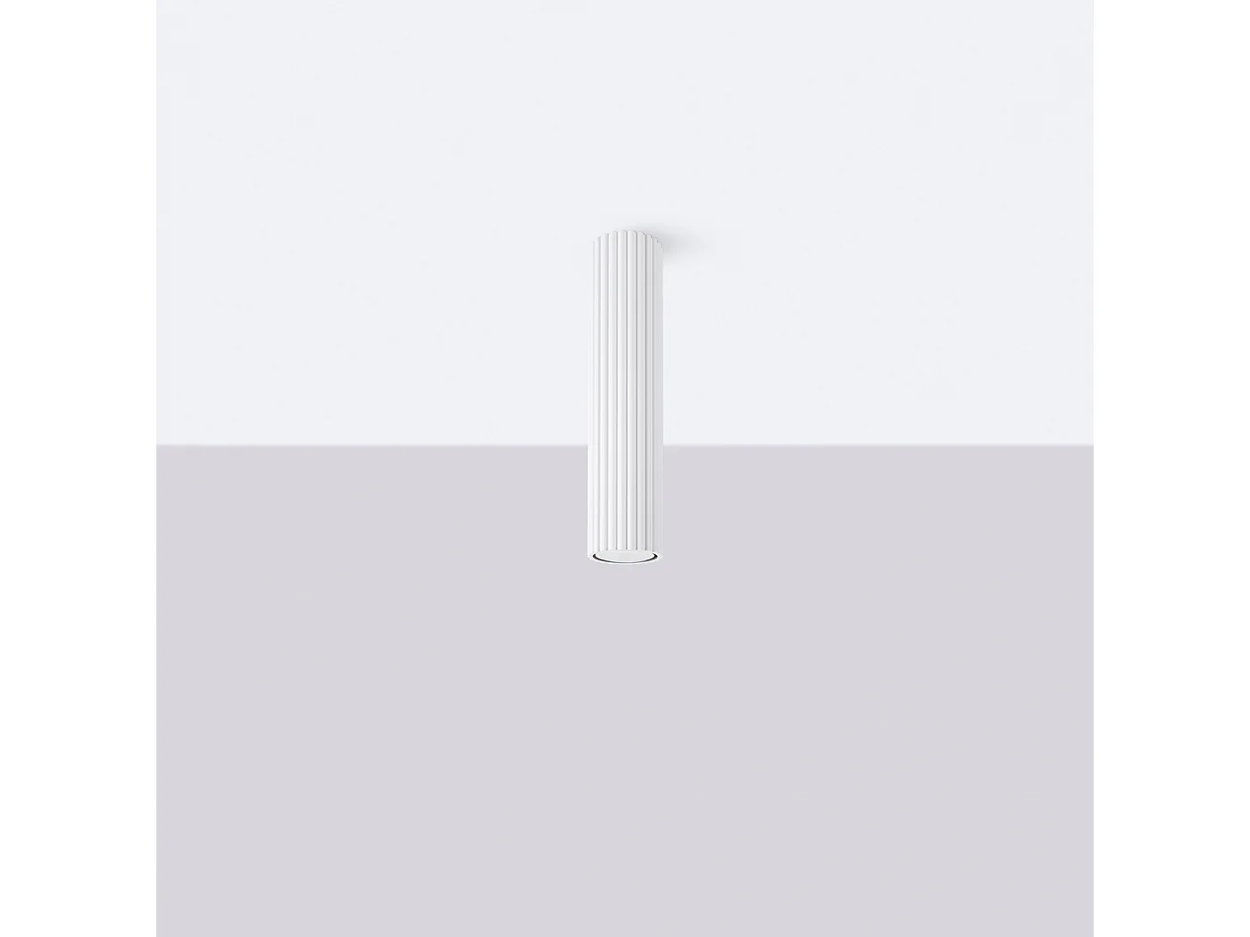 Plafonnier Karbon Minimaliste En Aluminium - 1 Sources Lumineuses - L.6,5 X H.30 Cm - Blanc