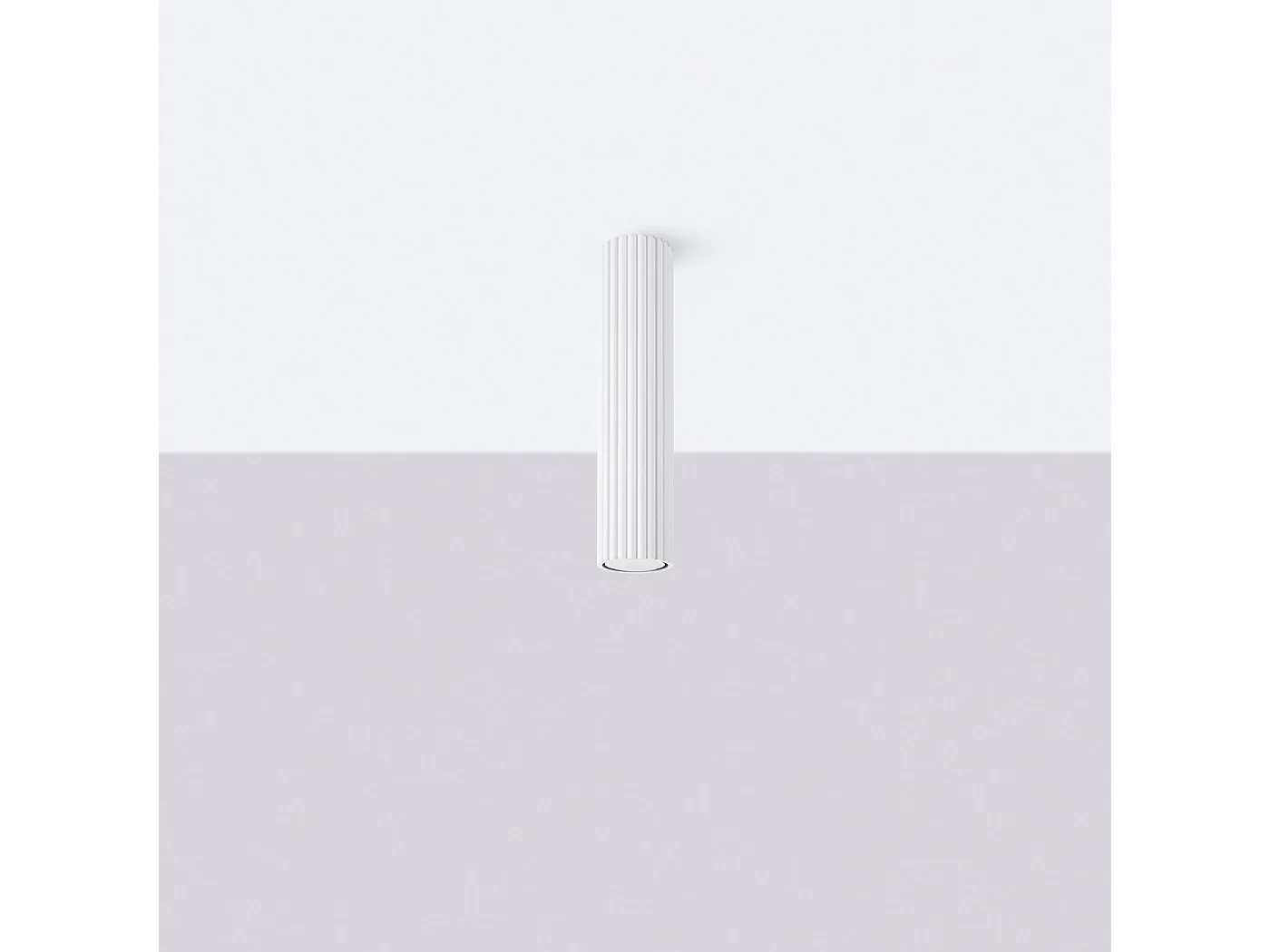 Plafonnier Karbon Minimaliste En Aluminium - 1 Sources Lumineuses - L.6,5 X H.30 Cm - Blanc