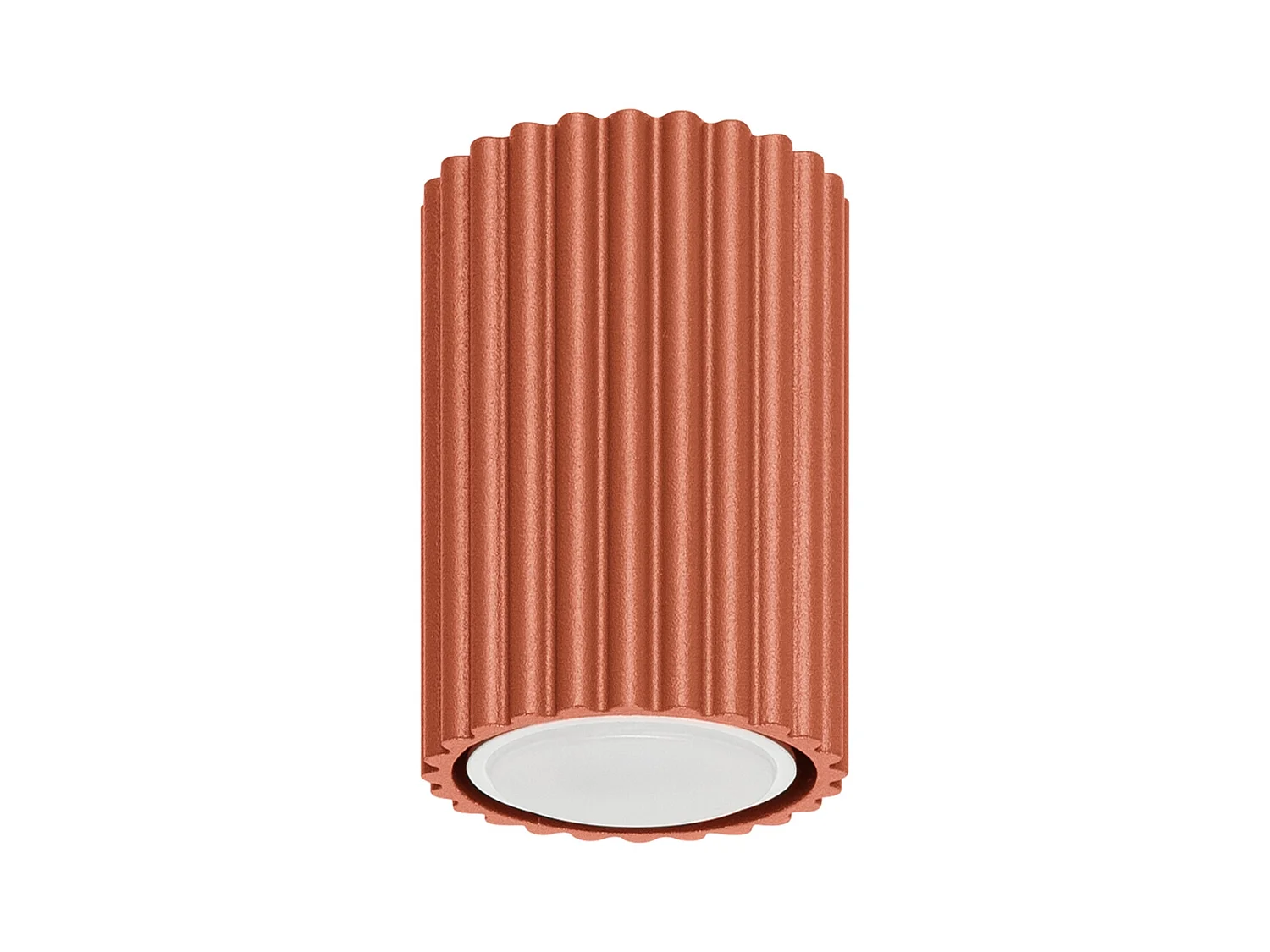 Plafonnier Karbon Minimaliste En Aluminium - 1 Sources Lumineuses - L.6,5 X H.10 Cm - Ocre Rouge