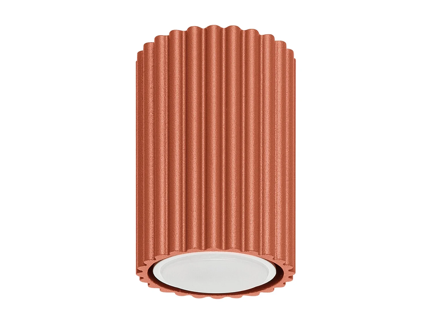 Plafonnier Karbon Minimaliste En Aluminium - 1 Sources Lumineuses - L.6,5 X H.10 Cm - Ocre Rouge