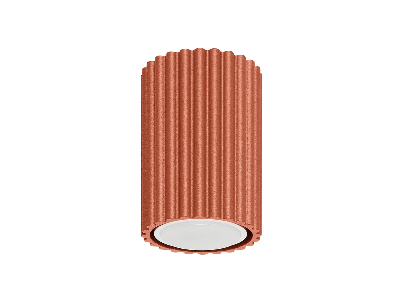 Plafonnier Karbon Minimaliste En Aluminium - 1 Sources Lumineuses - L.6,5 X H.10 Cm - Ocre Rouge