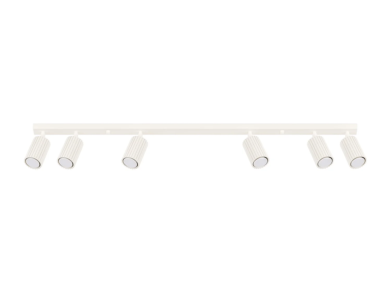 Lámpara De Techo Karbon Minimalista De Aluminio - 6 Fuentes Luminosas - L.117 X A.16,5 Cm - Beige