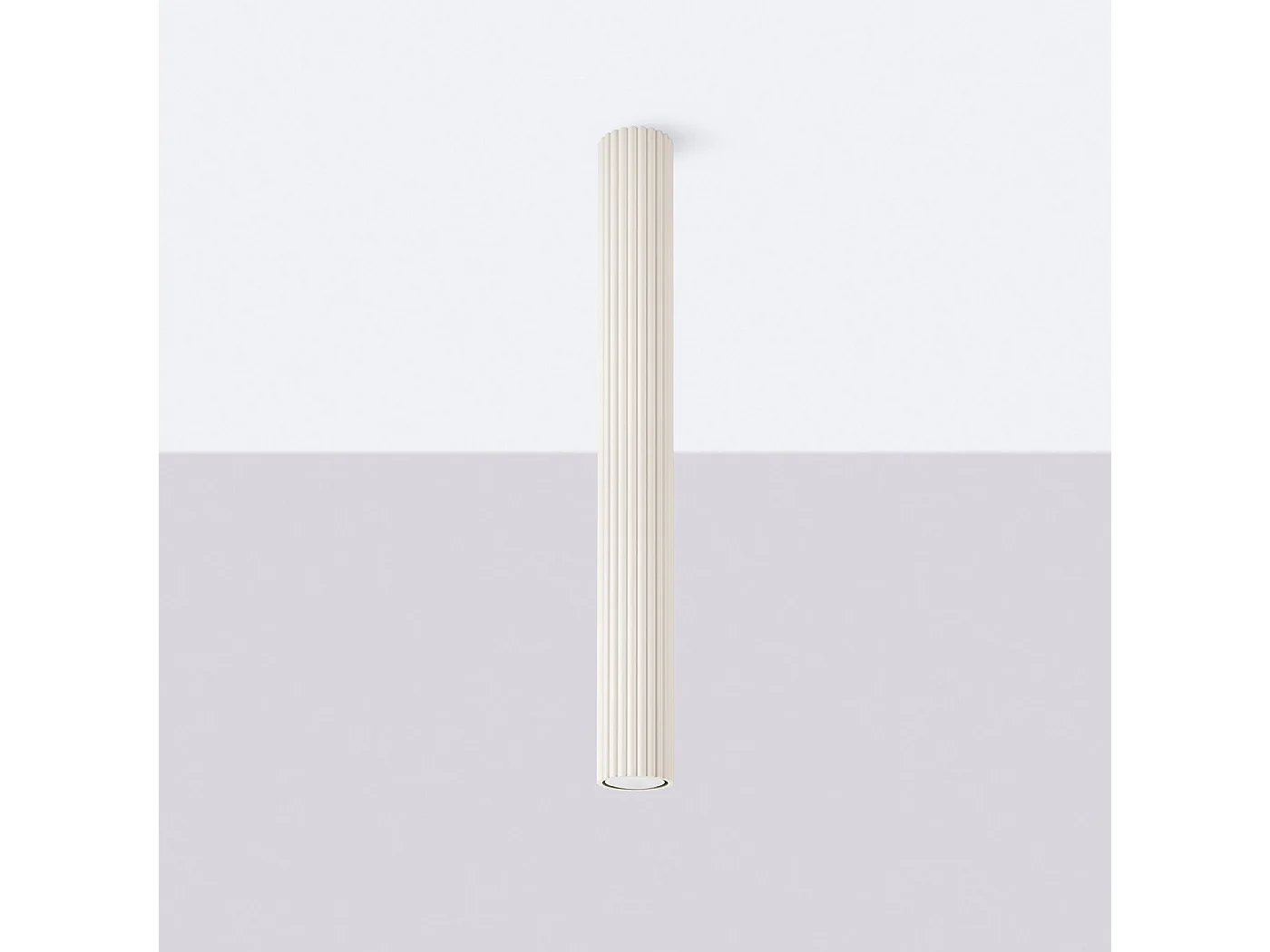 Lámpara de techo KARBON minimalista de aluminio - 1 fuentes luminosas - L.6,5 x A.60 cm - beige