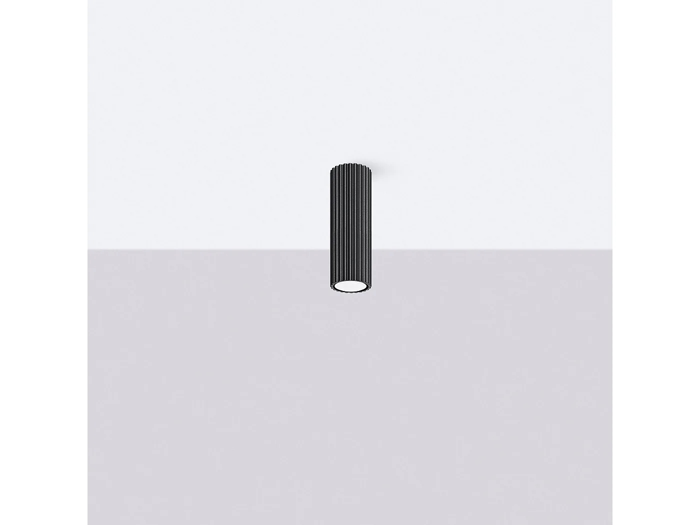 Luminária de teto KARBON minimalista, alumínio - 1 lichtbronnen - L.6.5 x H.20 cm - preto