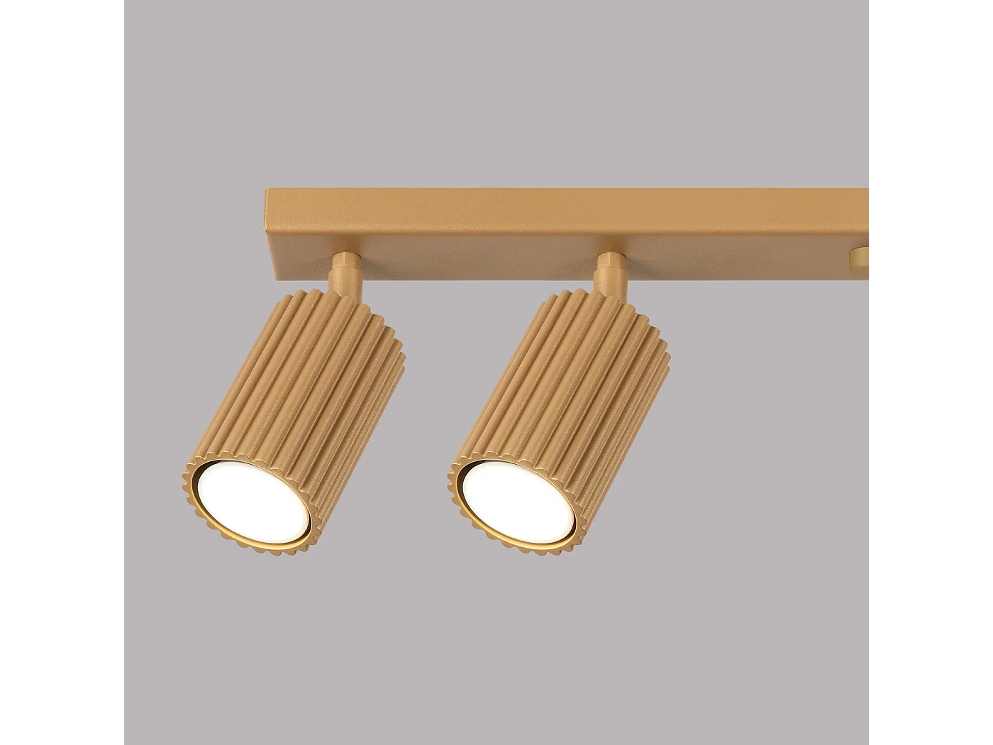 Deckenleuchte Karbon Minimalistisch Aus  Aluminium - 6 Lichtquellen - L.117 X H. Cm - Golden