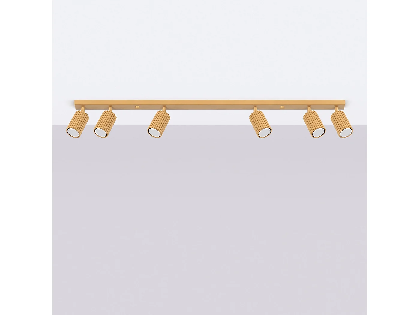 Plafondlamp KARBON minimalistisch van  - 6 lichtbronnen - L.117 x H.16,5 cm - gouden