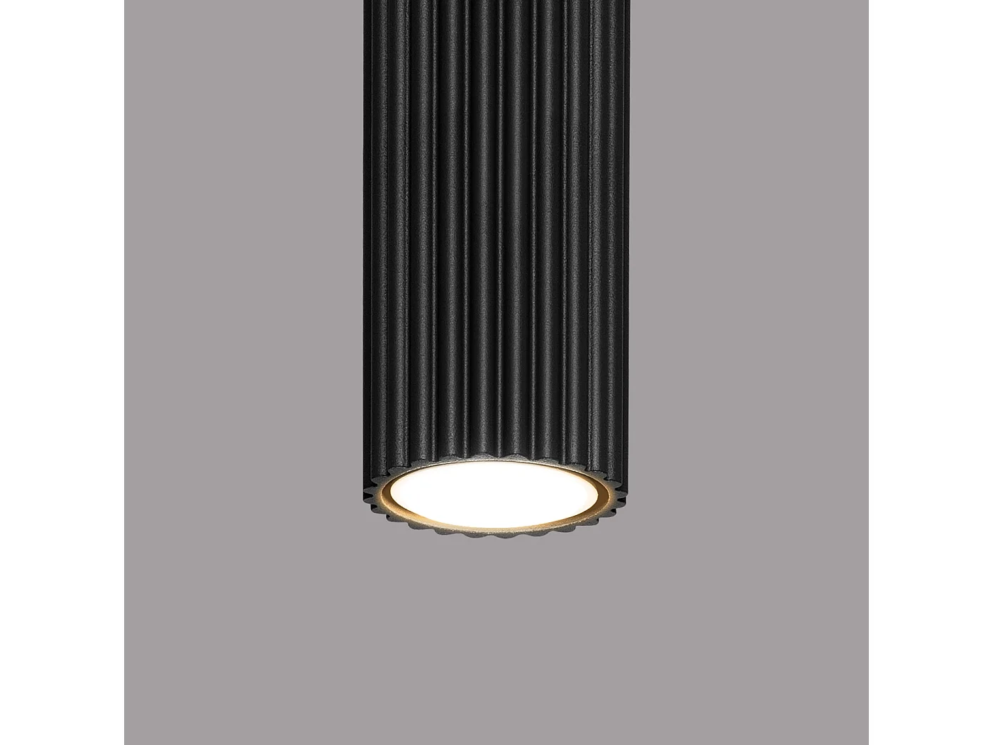 Plafondlamp Karbon Minimalistisch Van  - 1 Lichtbronnen - L.6,5 X H.40 Cm - Zwart