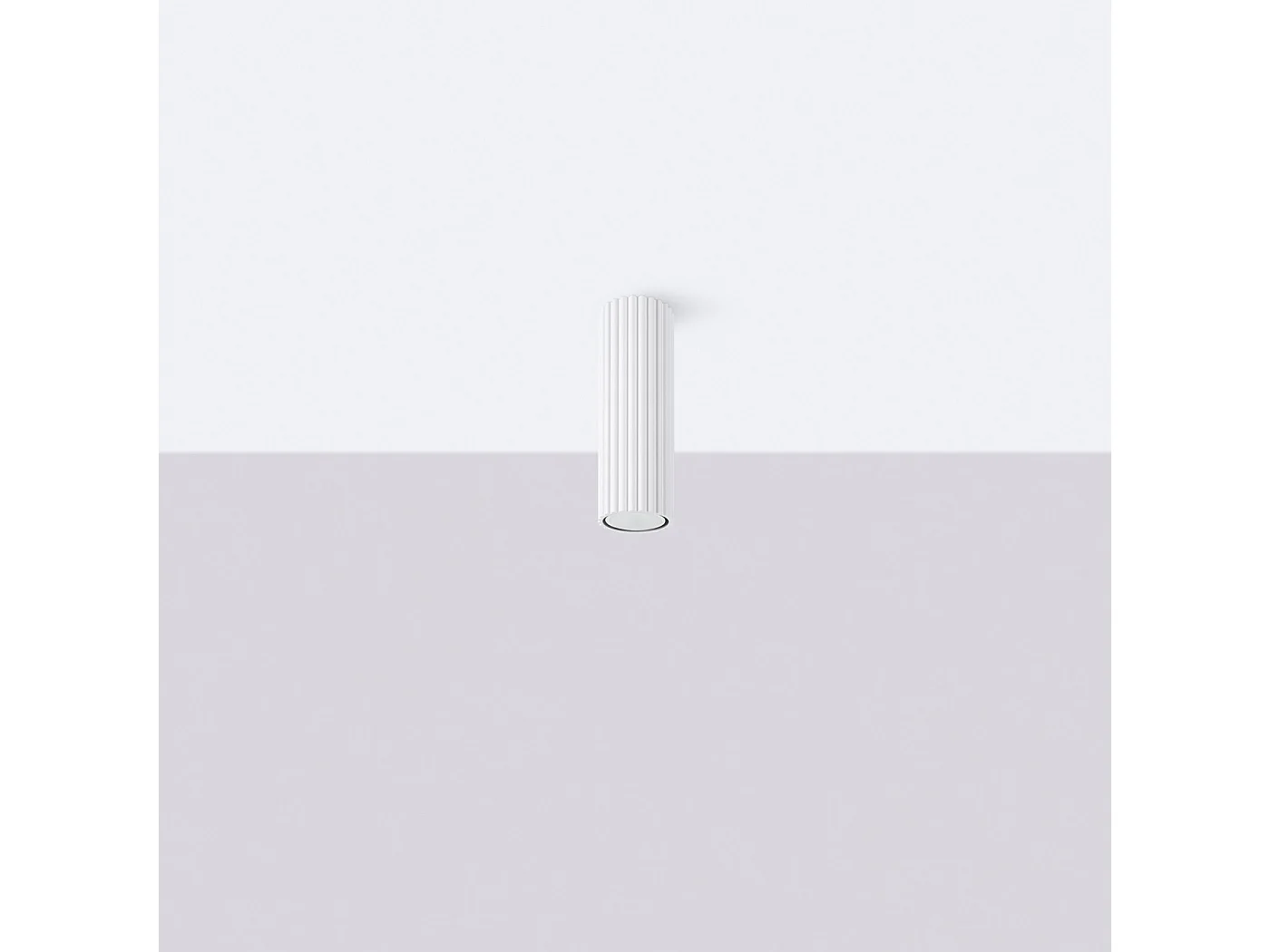 Luminária de teto KARBON minimalista, alumínio - 1 lichtbronnen - L.6.5 x H.20 cm - branco
