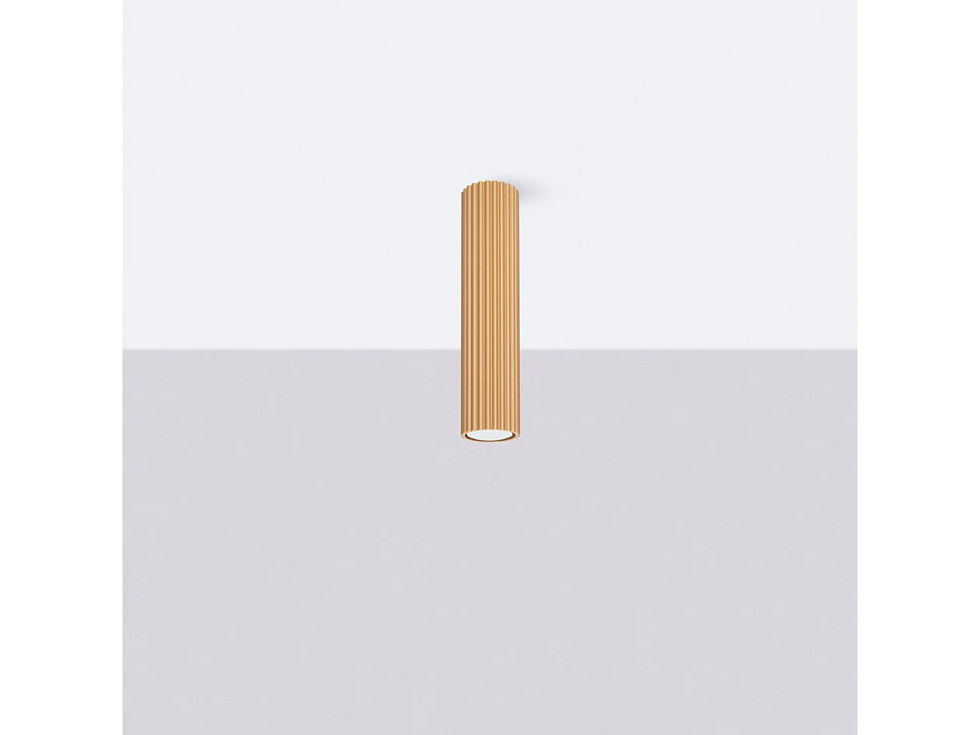 Lámpara de techo KARBON minimalista de aluminio - 1 fuentes luminosas - L.6,5 x A.30 cm - dorado
