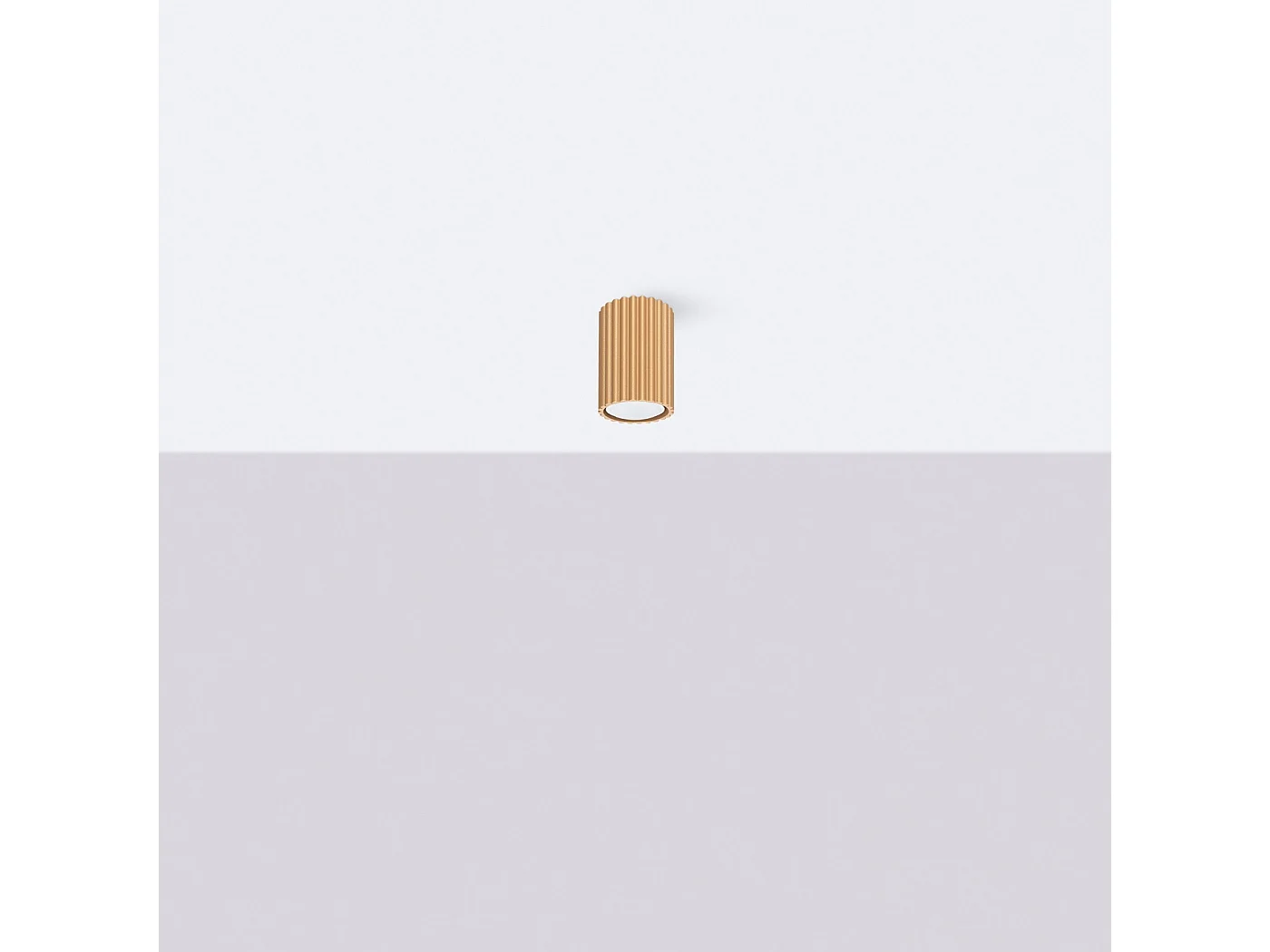 Plafonnier Karbon Minimaliste En Aluminium - 1 Sources Lumineuses - L.6,5 X H.10 Cm - Doré