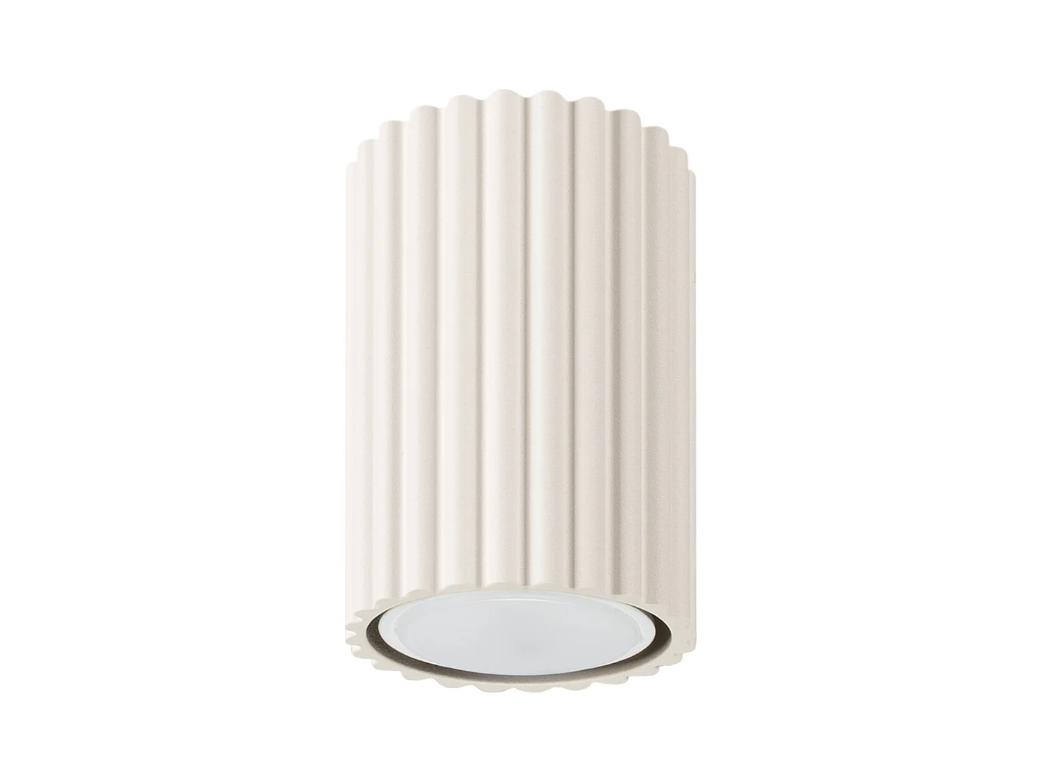 Plafonnier Karbon Minimaliste En Aluminium - 1 Sources Lumineuses - L.6,5 X H.10 Cm - Beige