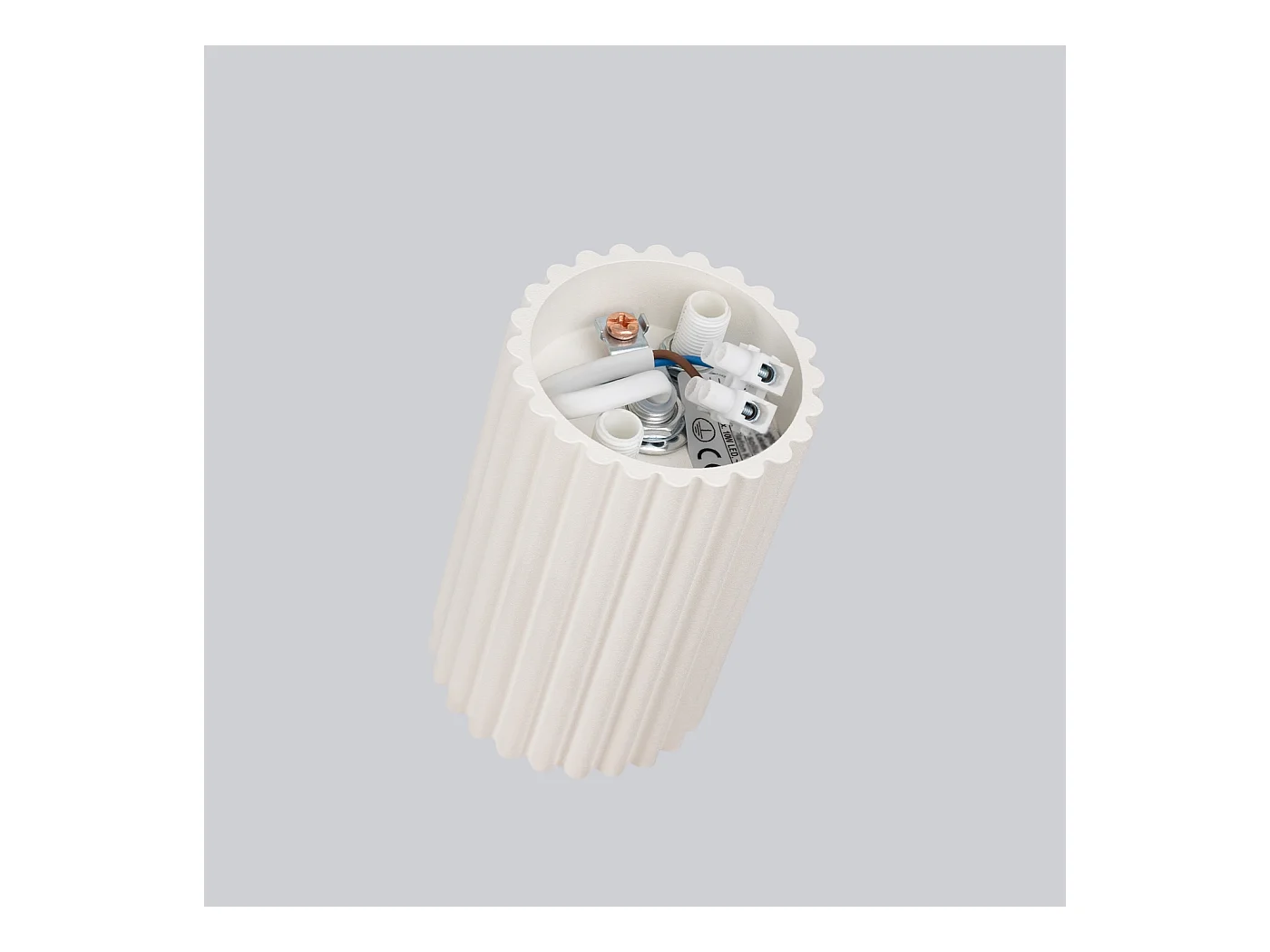 Deckenleuchte Karbon Minimalistisch Aus  Aluminium - 1 Lichtquellen - L.6,5 X H. Cm - Beige