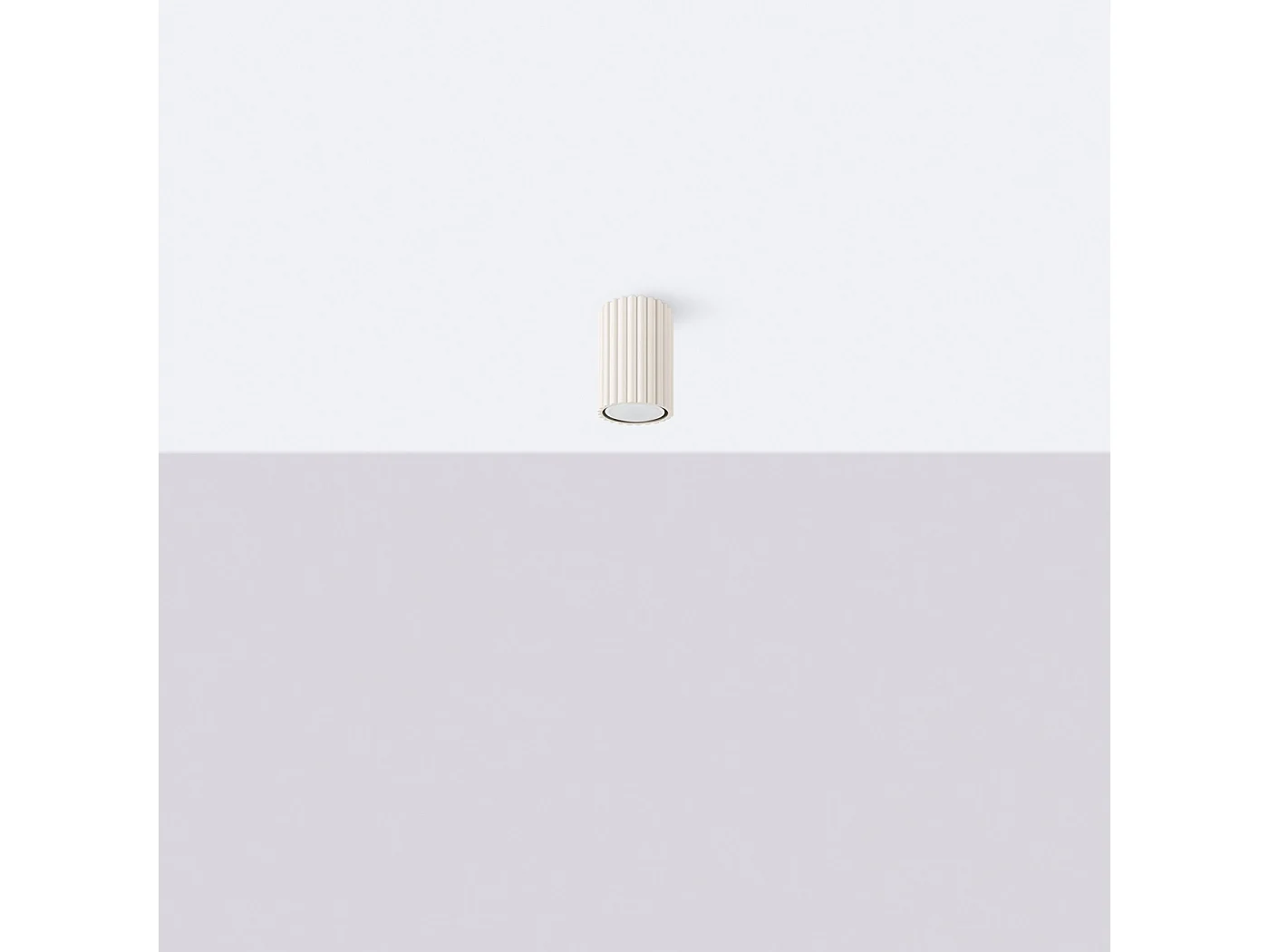 Plafonnier Karbon Minimaliste En Aluminium - 1 Sources Lumineuses - L.6,5 X H.10 Cm - Beige