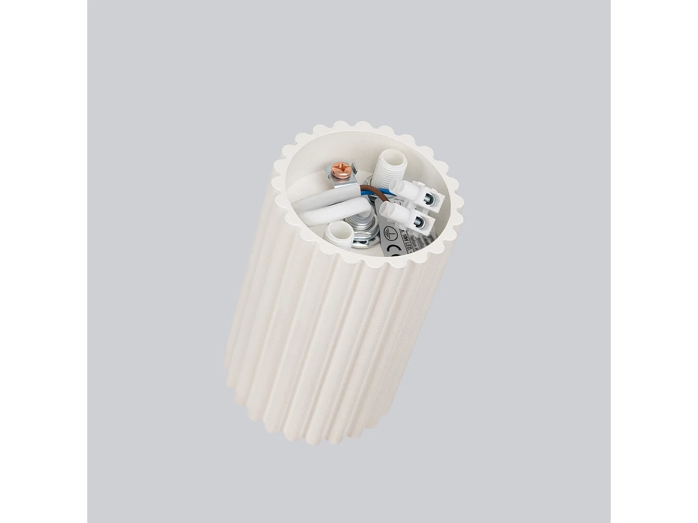 Plafonnier Karbon Minimaliste En Aluminium - 1 Sources Lumineuses - L.6,5 X H.10 Cm - Beige