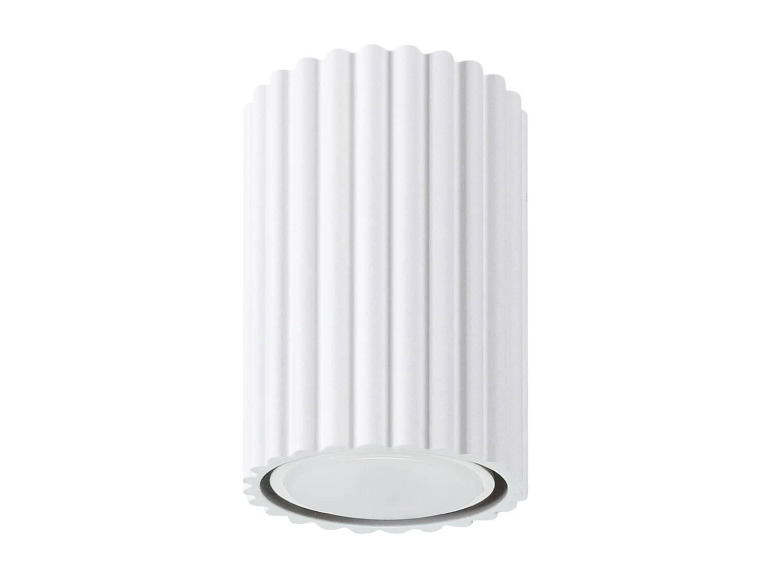 Lámpara De Techo Karbon Minimalista De Aluminio - 1 Fuentes Luminosas - L.6,5 X A.10 Cm - Blanco