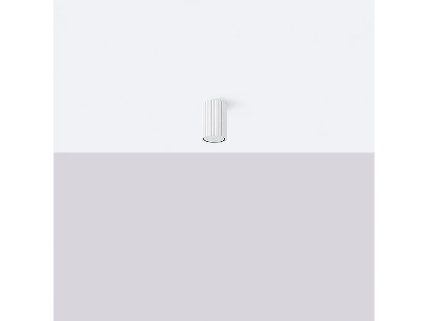 Lámpara De Techo Karbon Minimalista De Aluminio - 1 Fuentes Luminosas - L.6,5 X A.10 Cm - Blanco