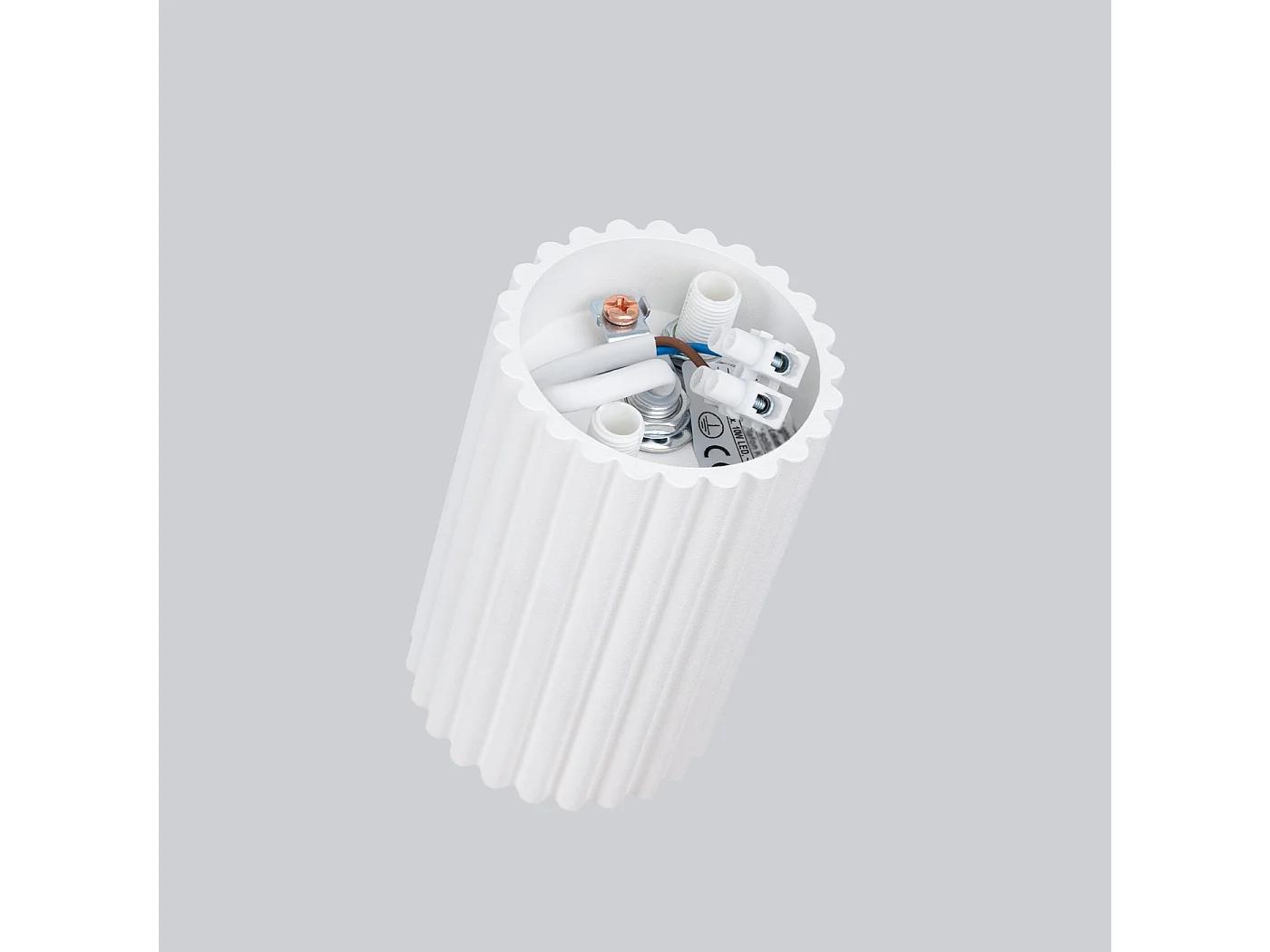 Plafonnier Karbon Minimaliste En Aluminium - 1 Sources Lumineuses - L.6,5 X H.10 Cm - Blanc