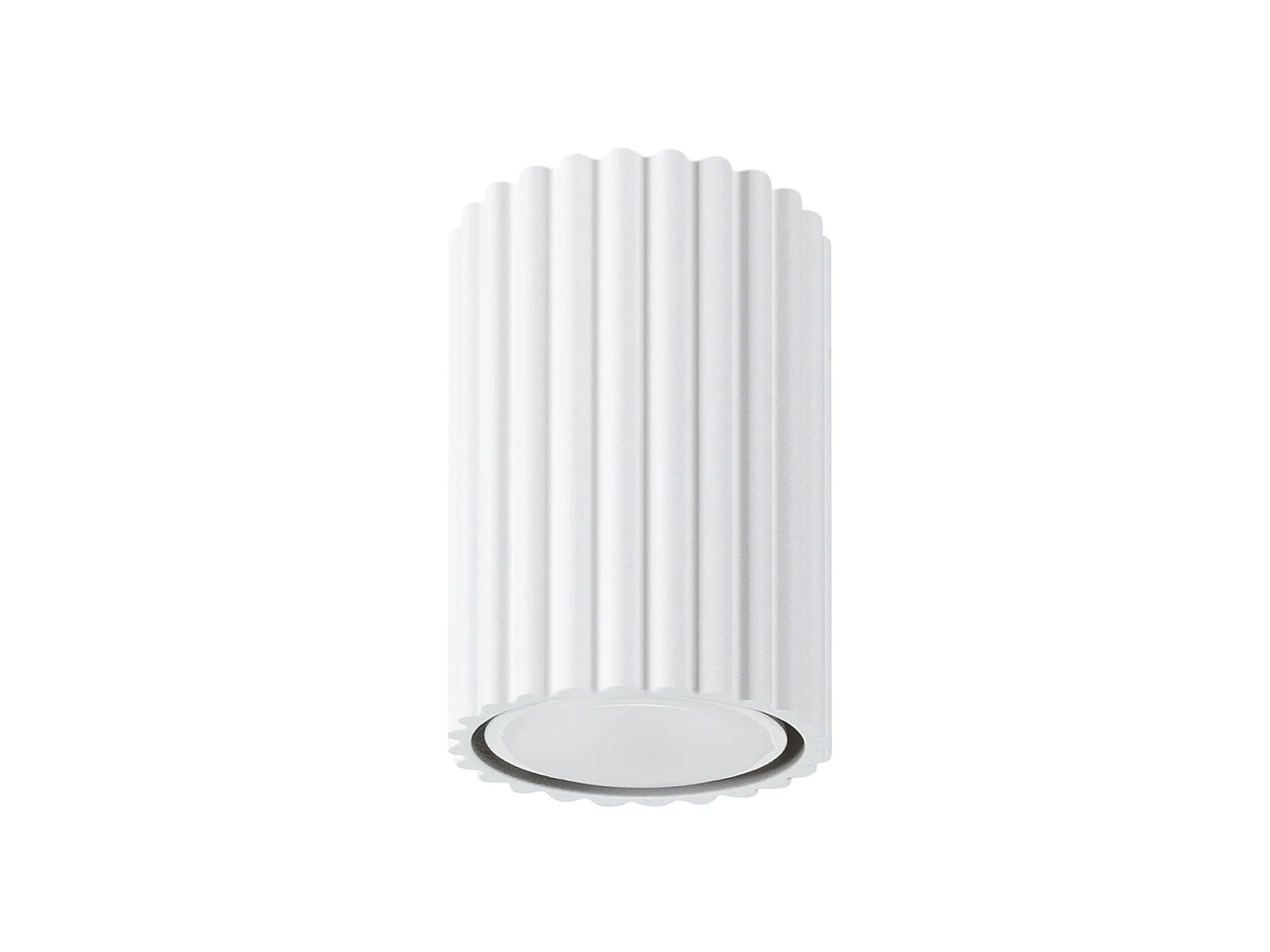 Plafonnier Karbon Minimaliste En Aluminium - 1 Sources Lumineuses - L.6,5 X H.10 Cm - Blanc