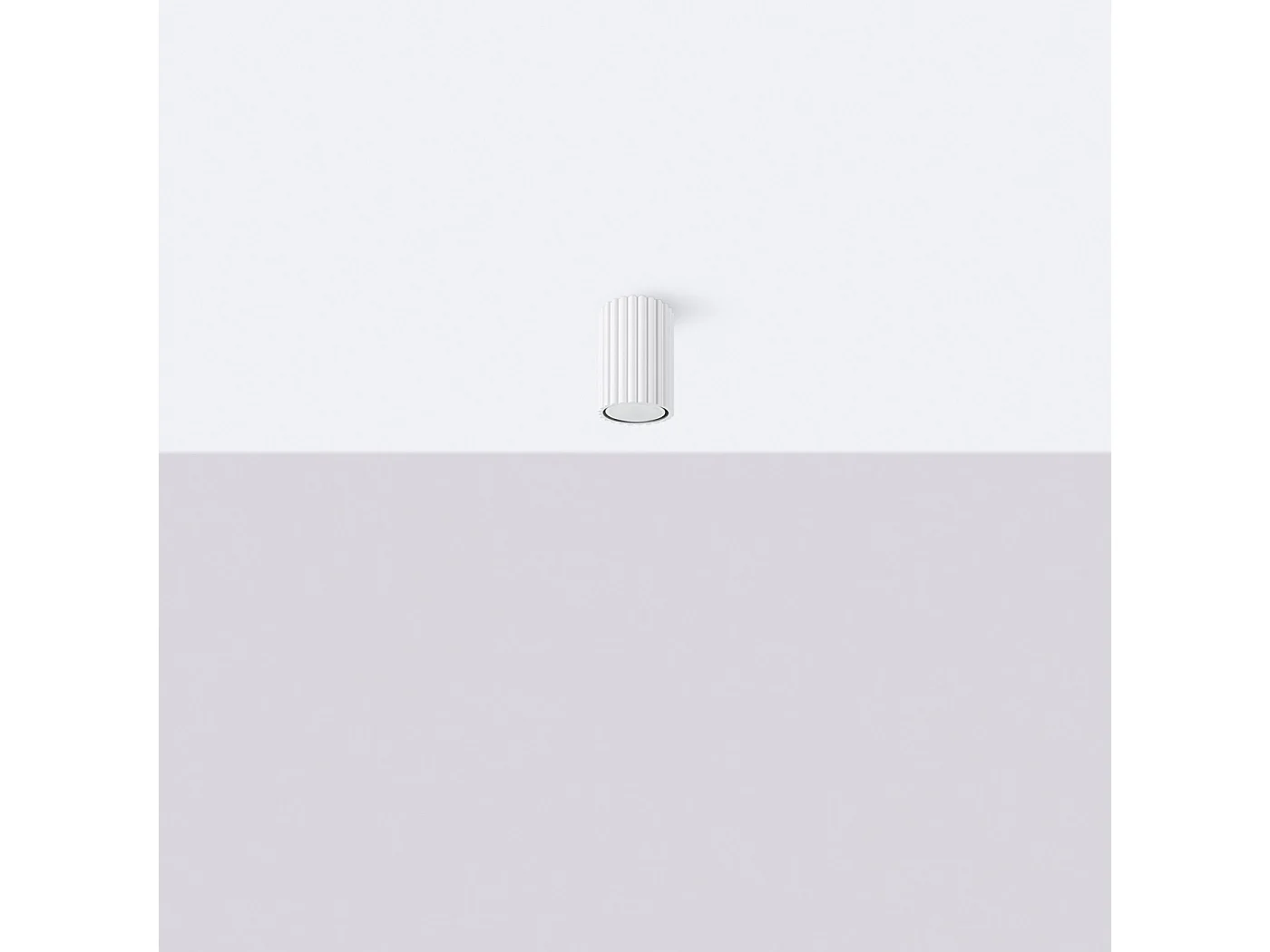 Plafonnier Karbon Minimaliste En Aluminium - 1 Sources Lumineuses - L.6,5 X H.10 Cm - Blanc