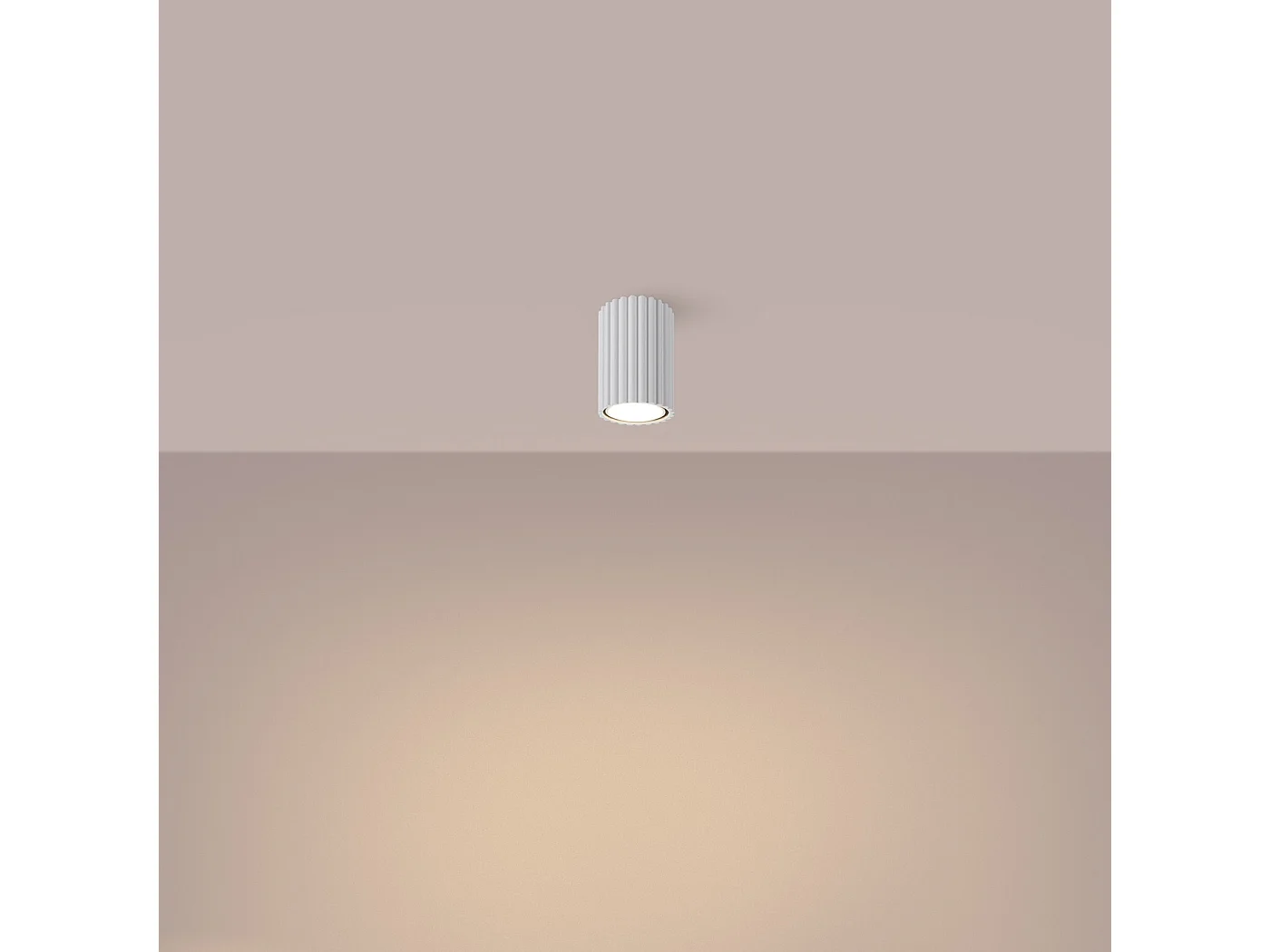 Plafonnier Karbon Minimaliste En Aluminium - 1 Sources Lumineuses - L.6,5 X H.10 Cm - Blanc
