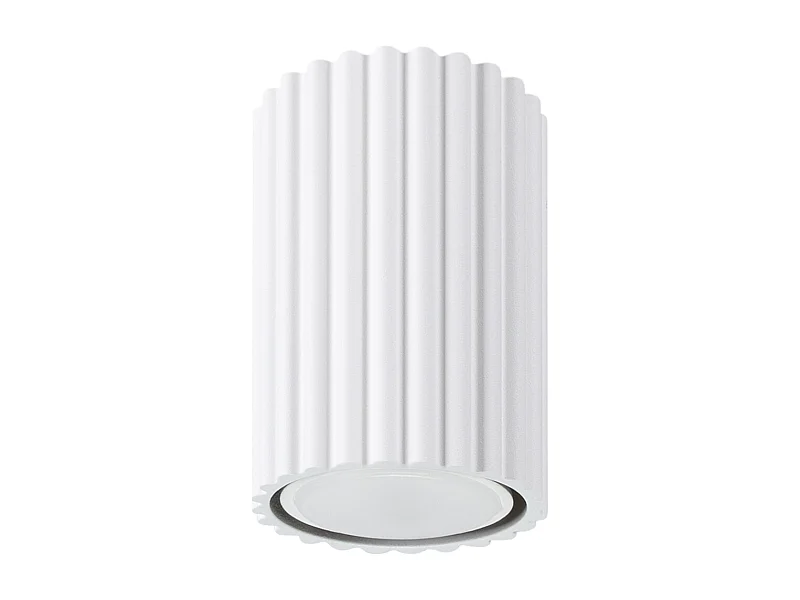 Plafonnier Karbon Minimaliste En Aluminium - 1 Sources Lumineuses - L.6,5 X H.10 Cm - Blanc