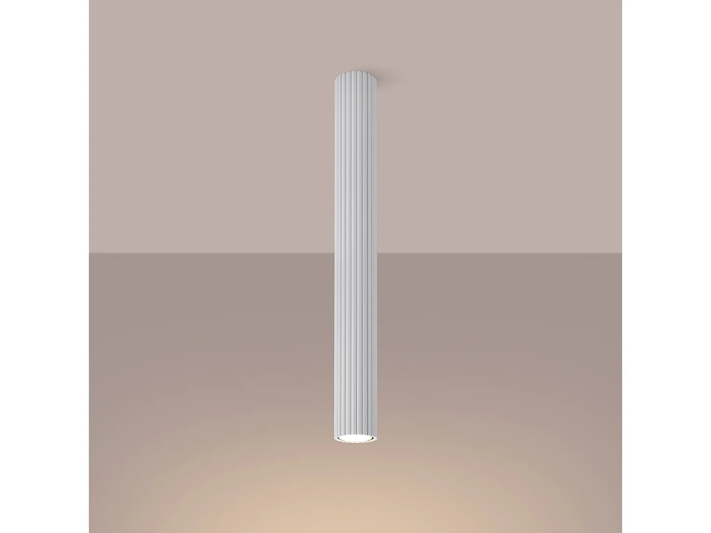 Plafonnier Karbon Minimaliste En Aluminium - 1 Sources Lumineuses - L.6,5 X H.60 Cm - Blanc