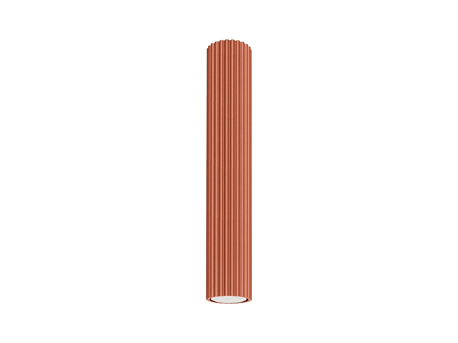 Plafonnier Karbon Minimaliste En Aluminium - 1 Sources Lumineuses - L.6,5 X H.40 Cm - Ocre Rouge
