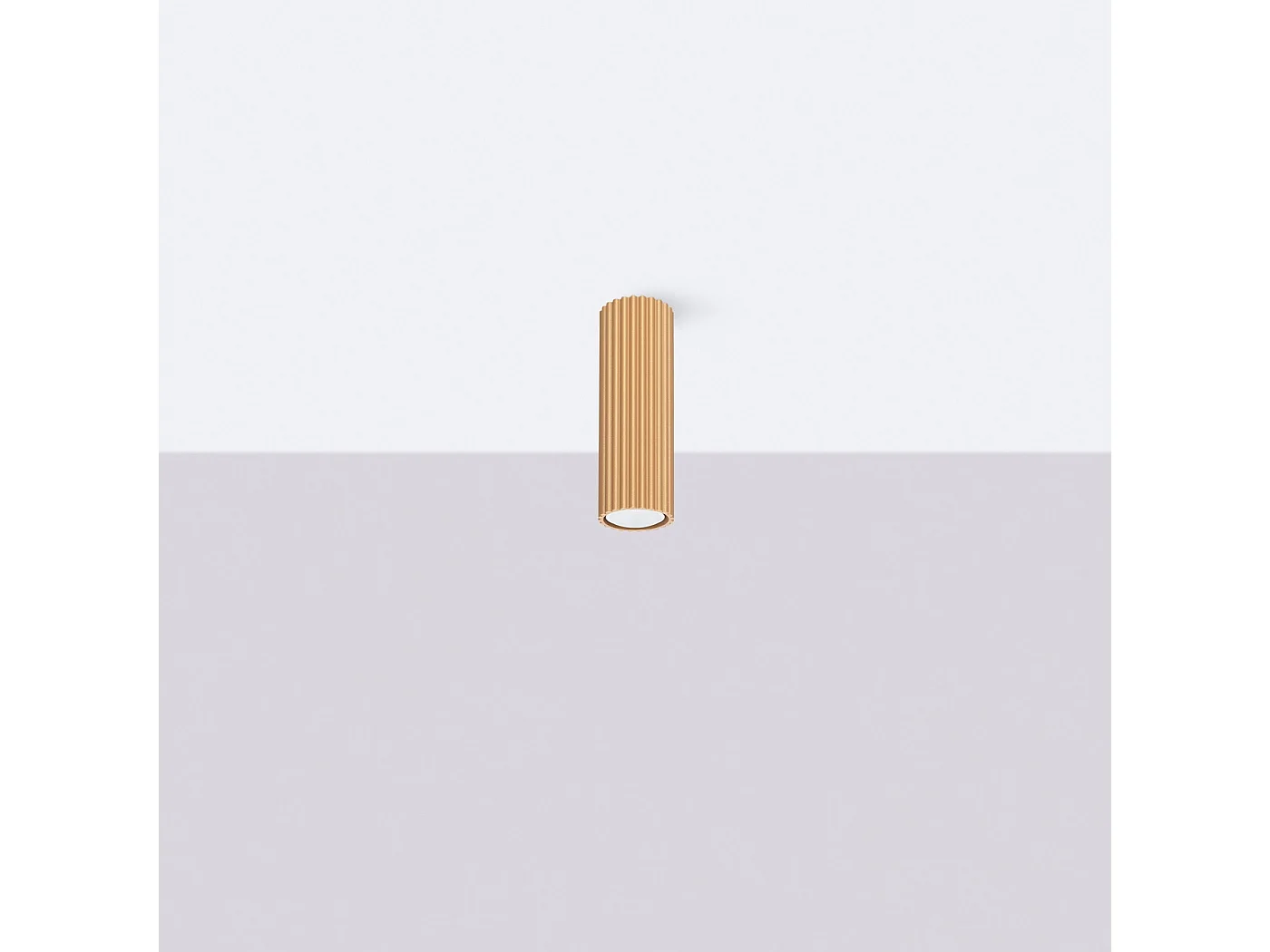 Plafondlamp KARBON minimalistisch van  - 1 lichtbronnen - L.6,5 x H.20 cm - gouden