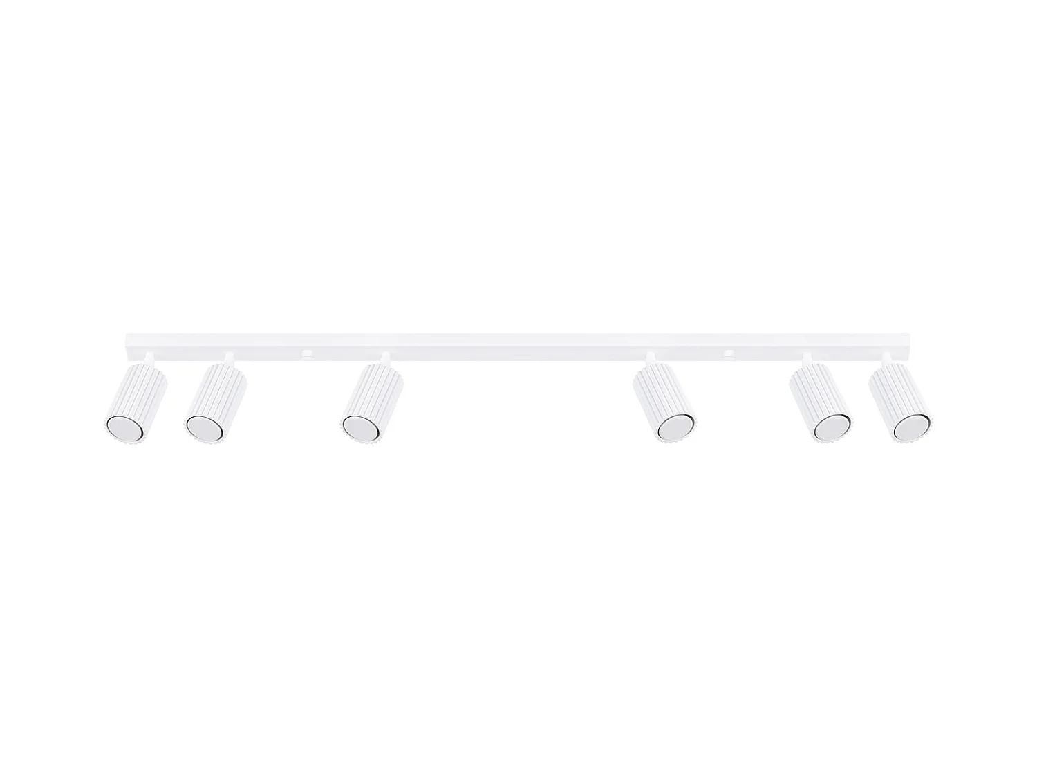 Plafonnier Karbon Minimaliste En Aluminium - 6 Sources Lumineuses - L.117 X H.16,5 Cm - Blanc