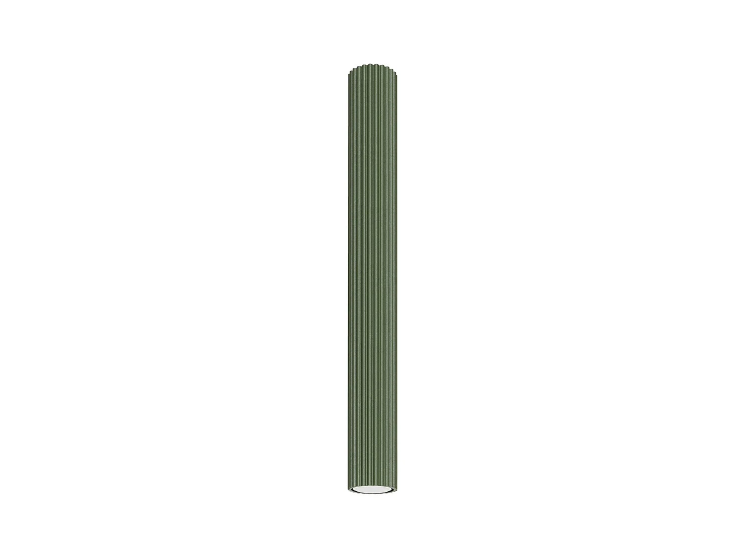 Plafonnier Karbon Minimaliste En Aluminium - 1 Sources Lumineuses - L.6,5 X H.60 Cm - Vert Olive