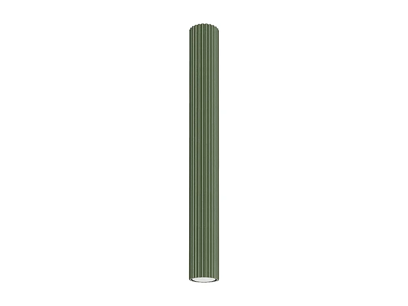 Plafonnier Karbon Minimaliste En Aluminium - 1 Sources Lumineuses - L.6,5 X H.60 Cm - Vert Olive