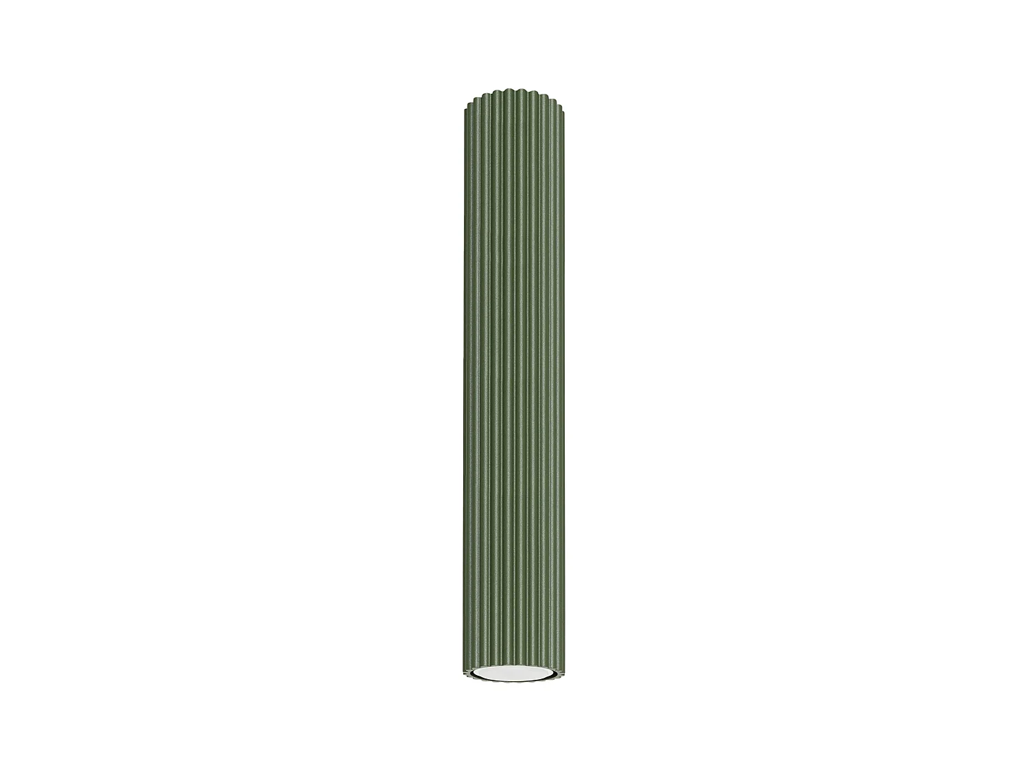 Plafonnier Karbon Minimaliste En Aluminium - 1 Sources Lumineuses - L.6,5 X H.40 Cm - Vert Olive