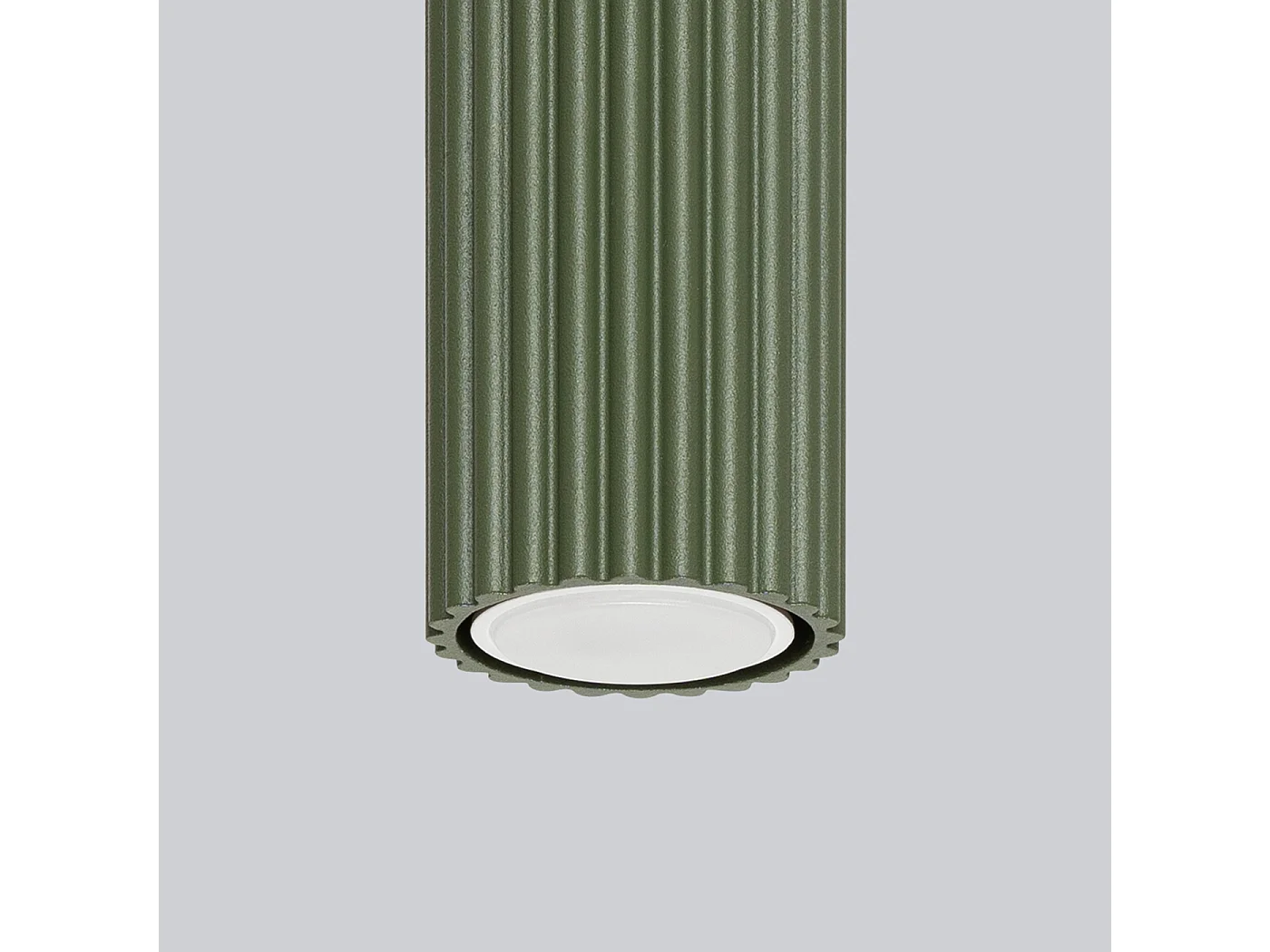 Plafonnier Karbon Minimaliste En Aluminium - 1 Sources Lumineuses - L.6,5 X H.40 Cm - Vert Olive