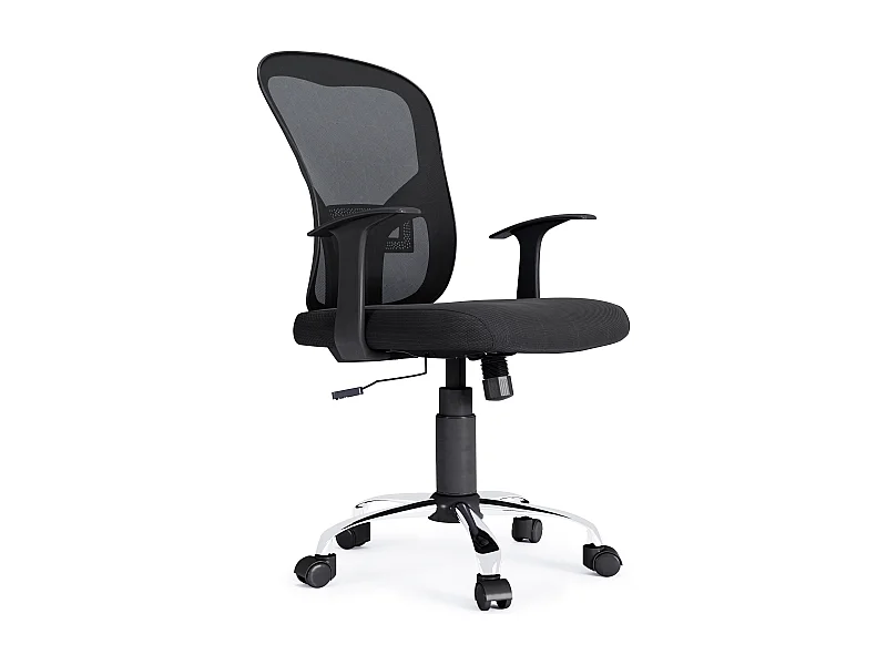 Tampa | Chaise de bureau en tissu noir