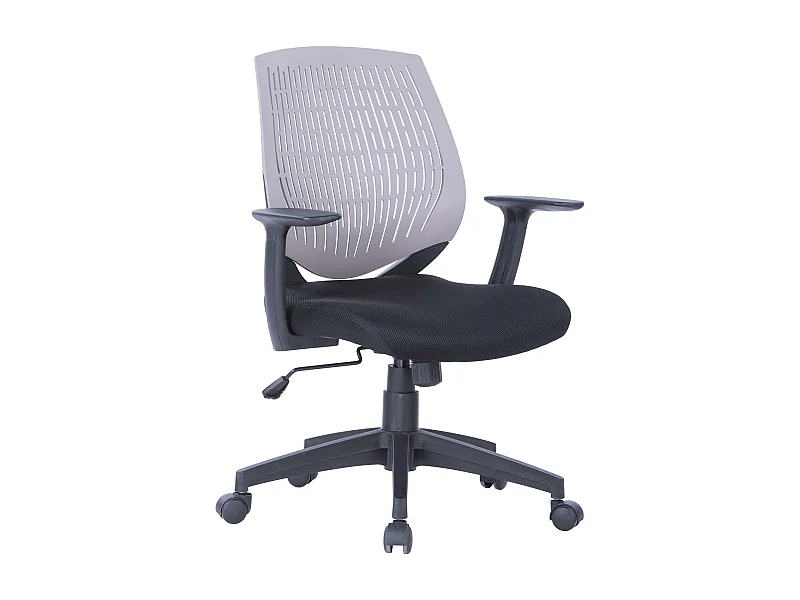 Malibu | Silla de oficina de tela gris/negra