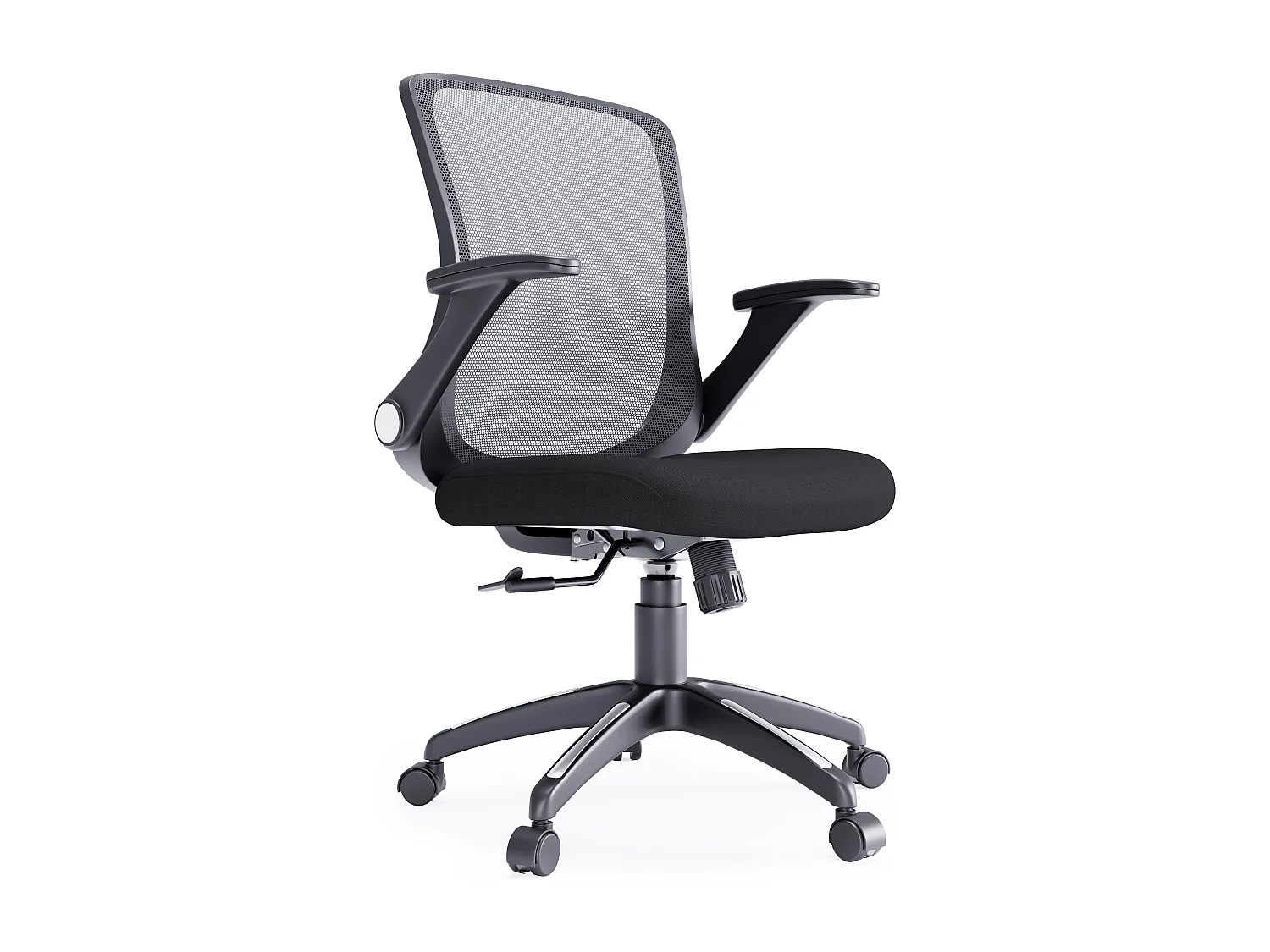 Toronto | Chaise de bureau en tissu noir