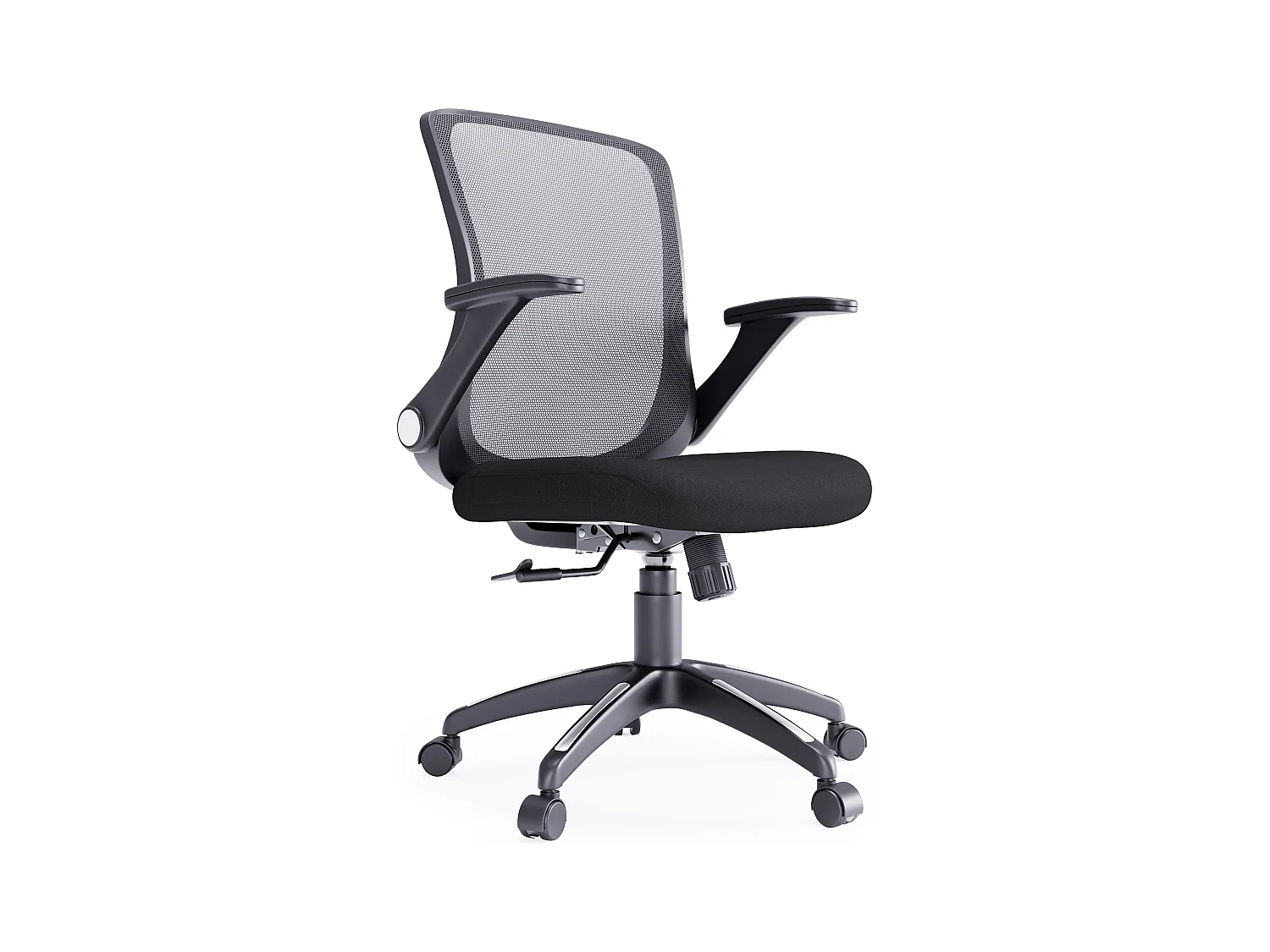 Toronto | Chaise de bureau en tissu noir
