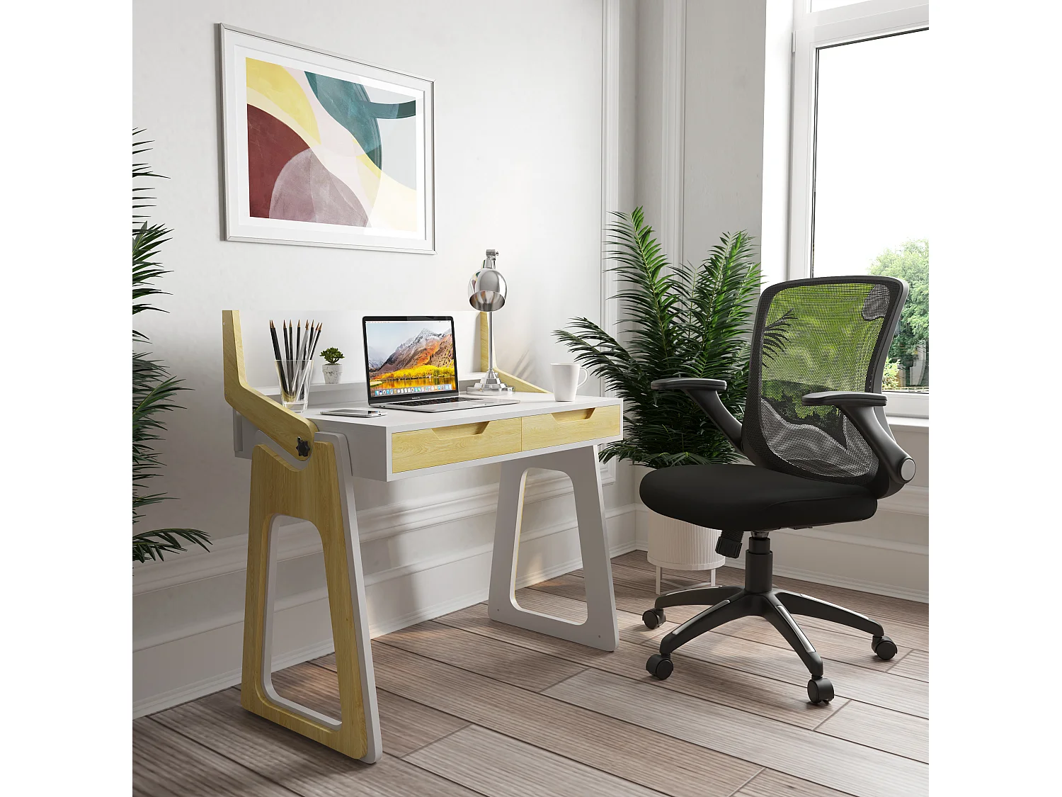Toronto | Chaise de bureau en tissu noir