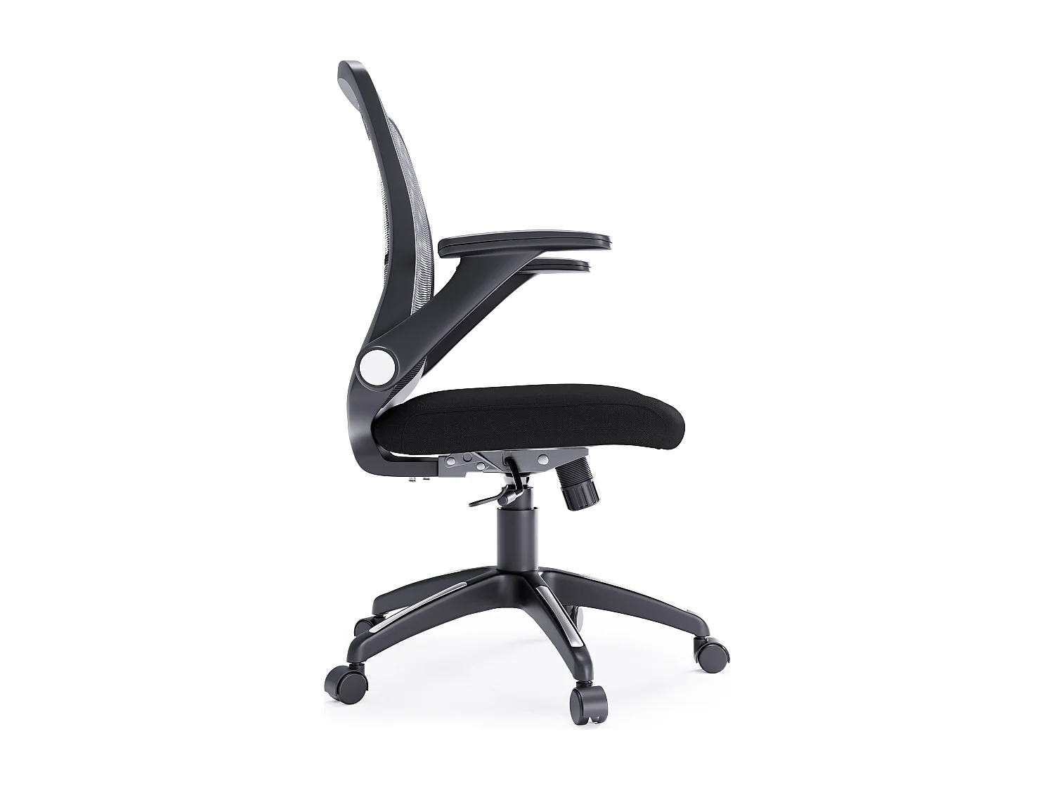 Toronto | Chaise de bureau en tissu noir