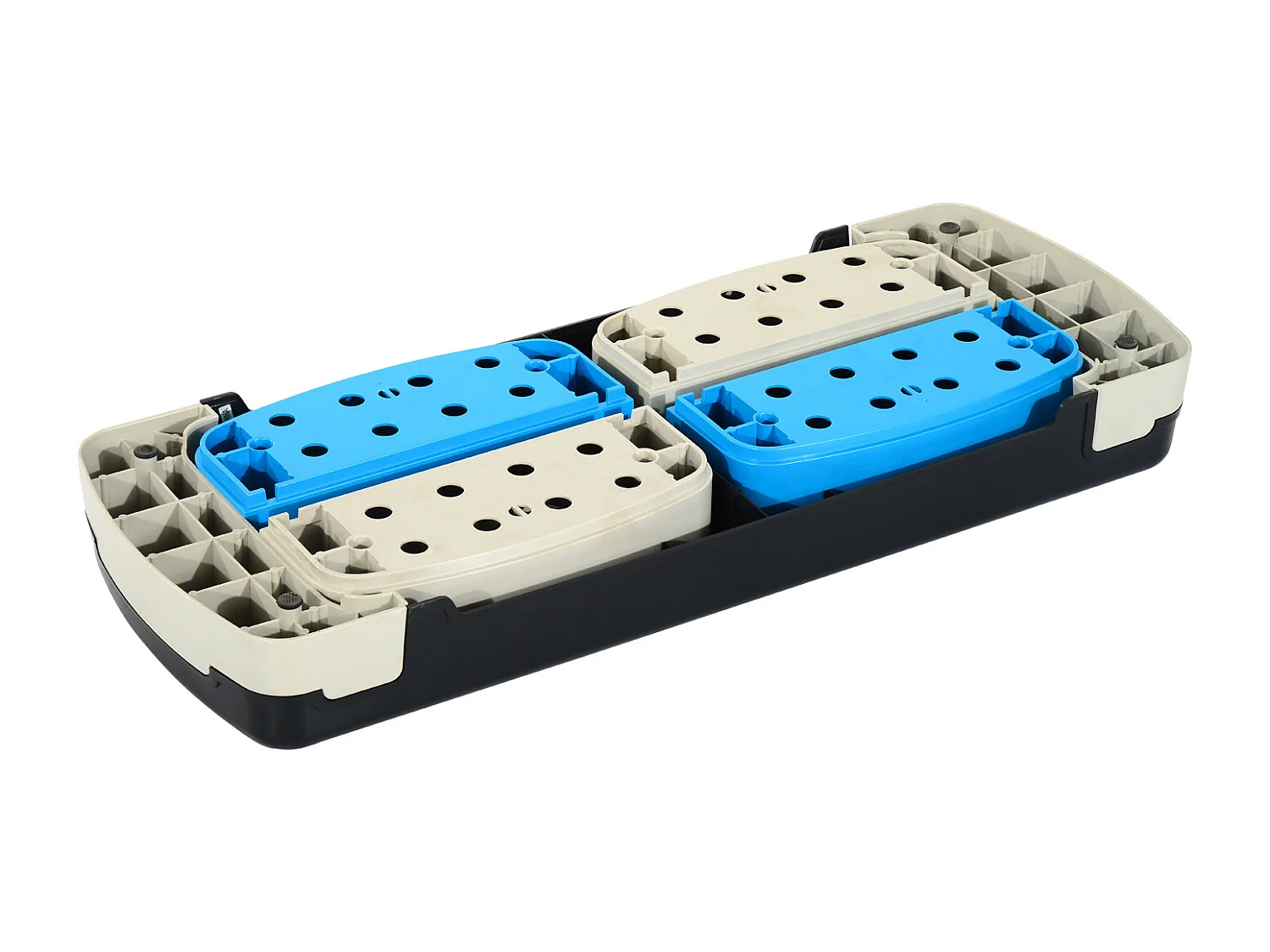 Stepper fitness aerobic hauteur reglable surface antiderapante 80 x 31 x 20 cm noir bleu