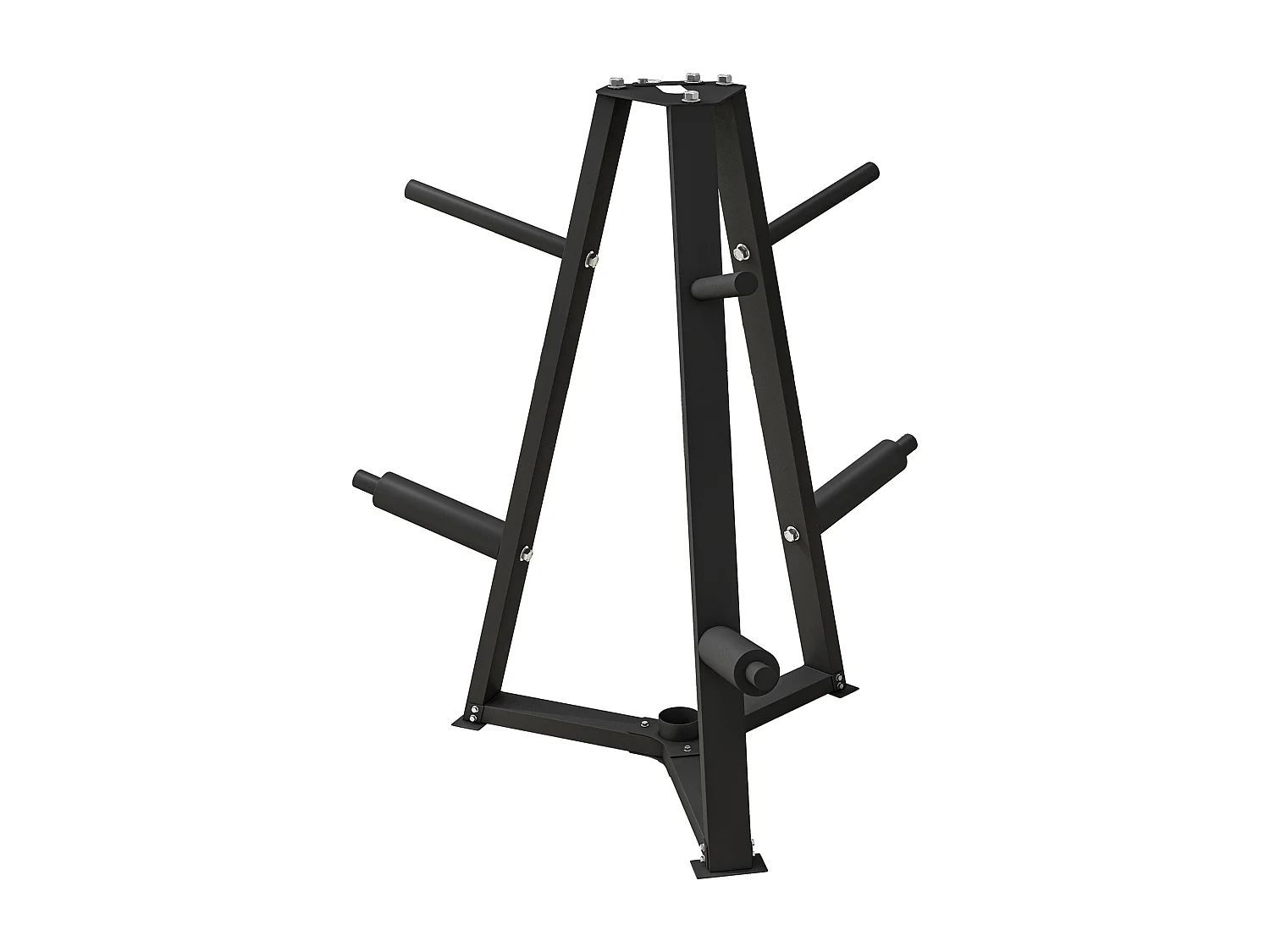 Support de poids pour plaques barre d'haltère - rack de rangement poids max. 300 Kg - acier noir