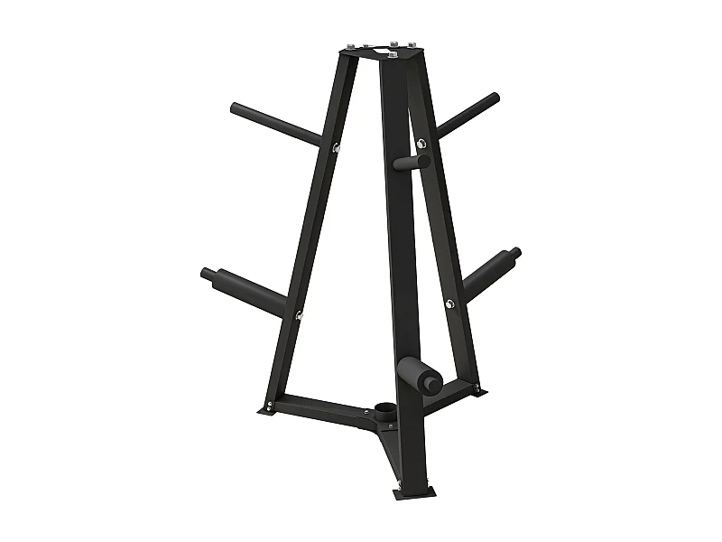 Support de poids pour plaques barre d'haltère - rack de rangement poids max. 300 Kg - acier noir